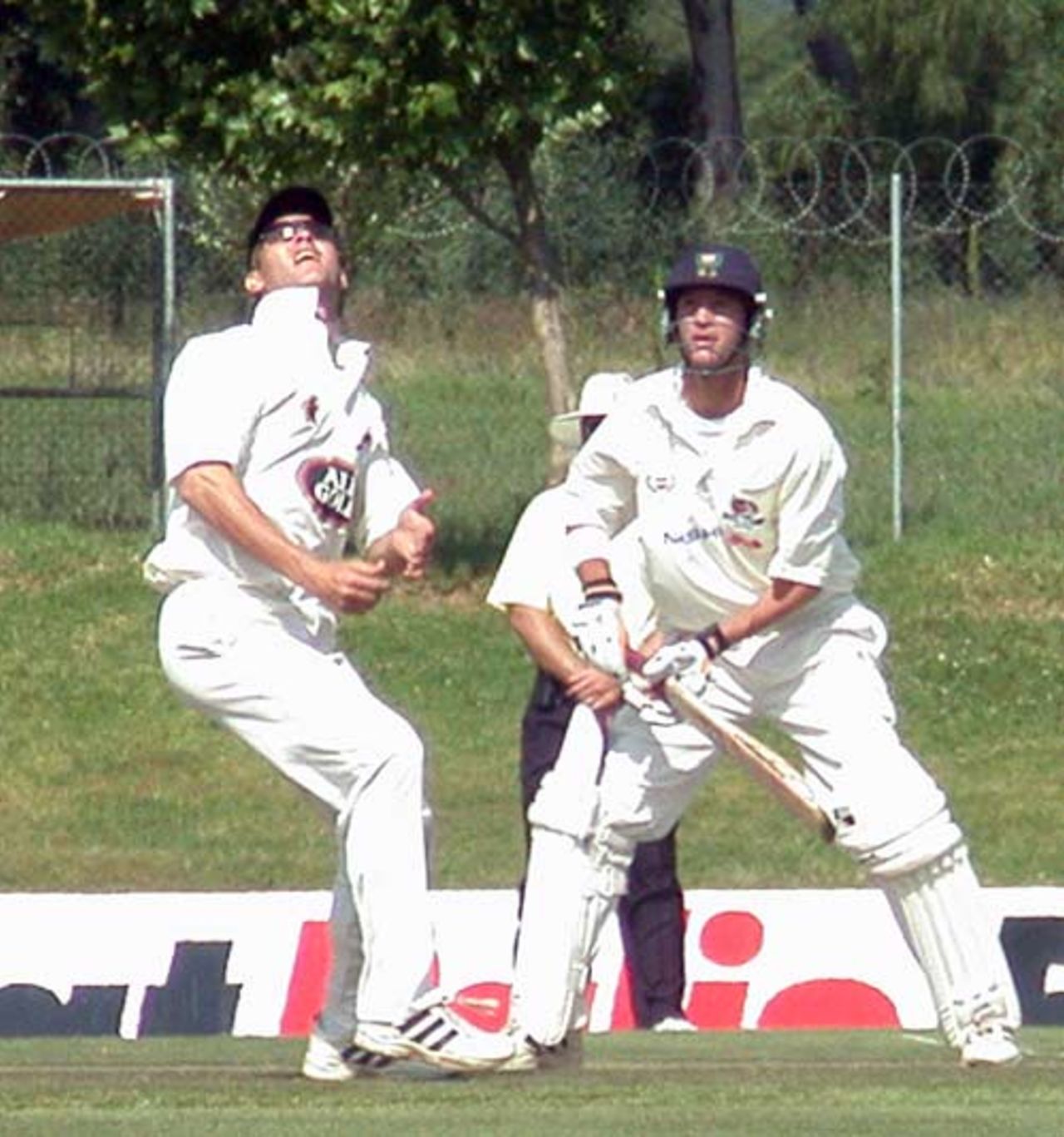 WP opening bat Andrew Puttick watches a ball loop over the head of Boland's Wiaan Smit at Paarl on Friday. Puttick and fellow opener Graeme Smith both scored centuries in an opening stand of 221