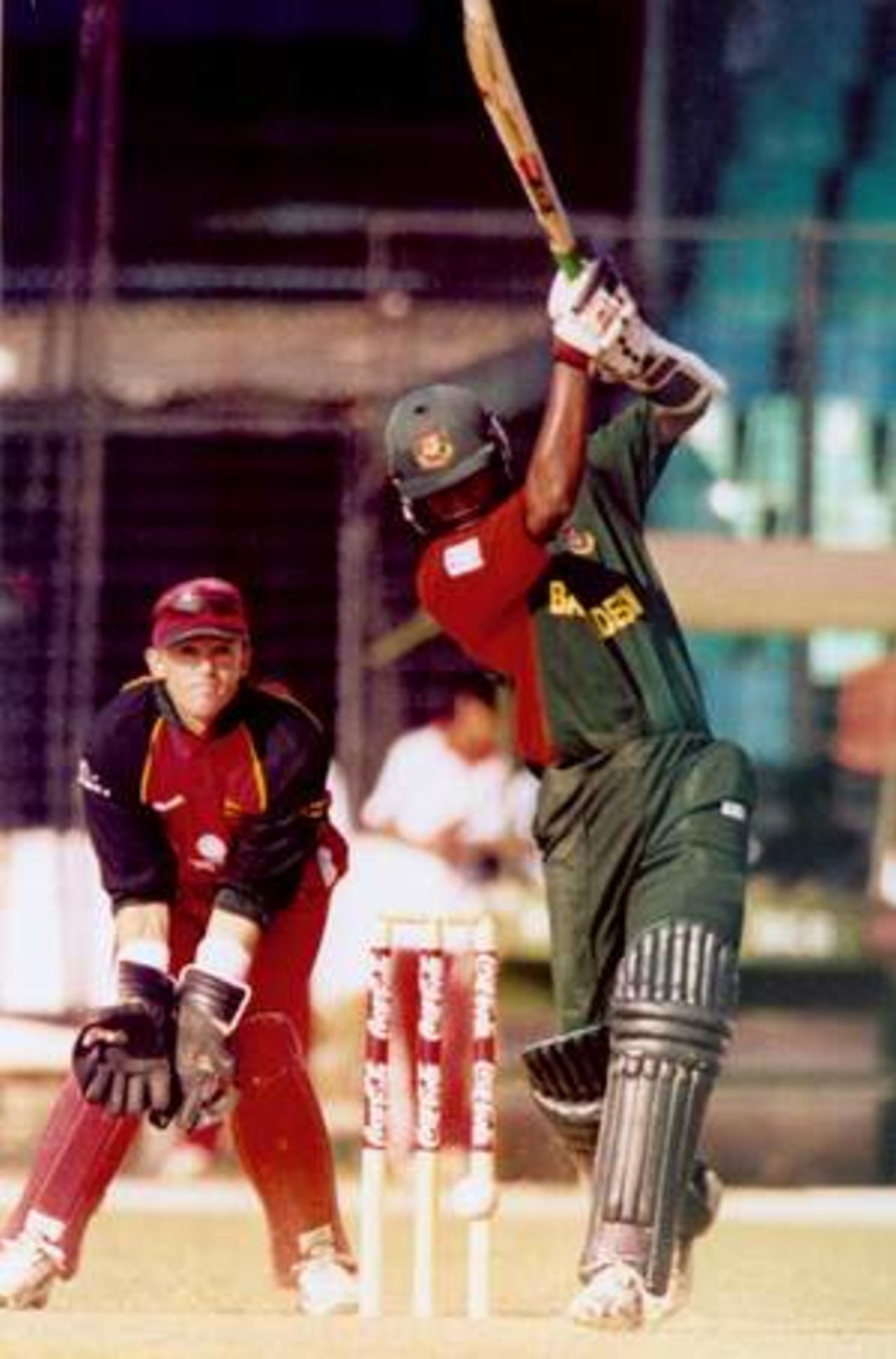 Al-Shahriarr in action against Zimbabwe at BNS