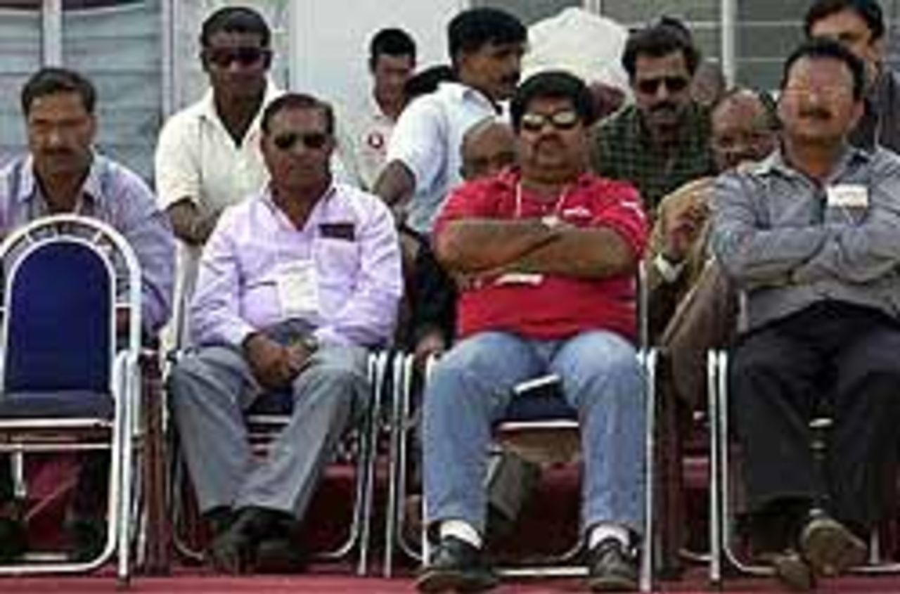 Left to right, Shivlal Yadav, Chandu Borde - chair, Ashok Malhotra, Madan Lal
