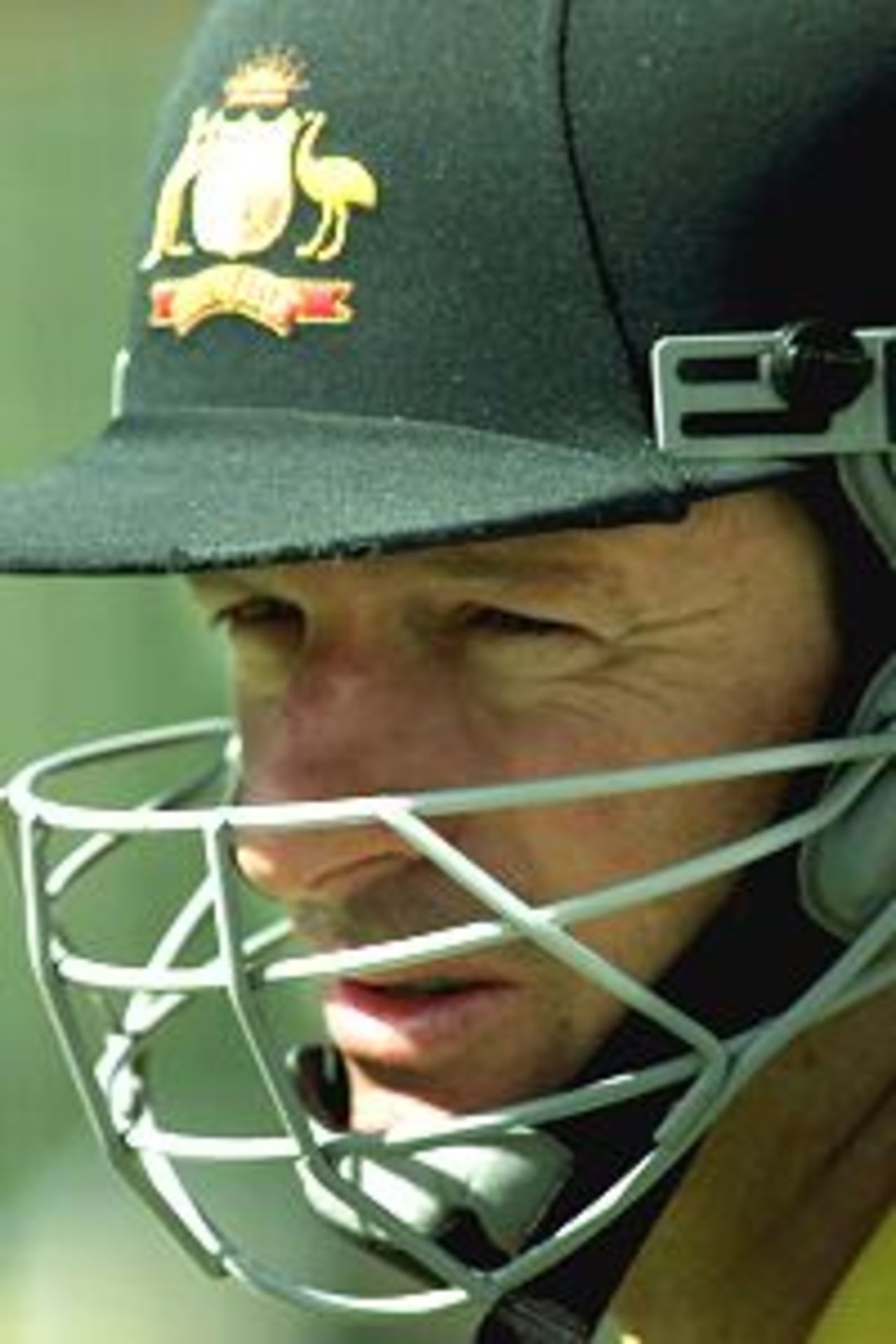 29 Nov 2001: Steve Waugh of Australlia prpeares to bat during training at The WACA, Perth, Australia.