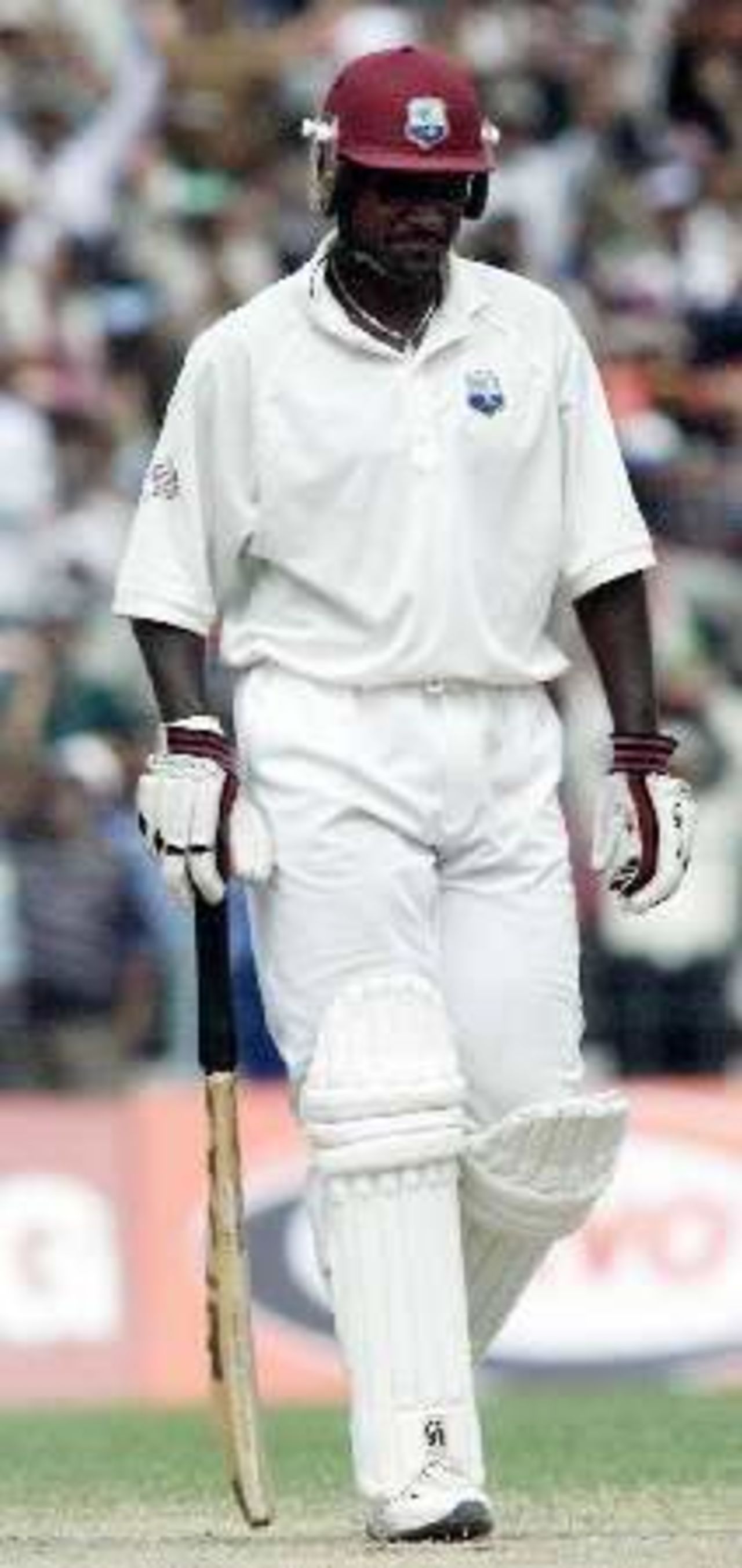 West Indies' Shivnarine Chanderpaul batting against India in Kolkata