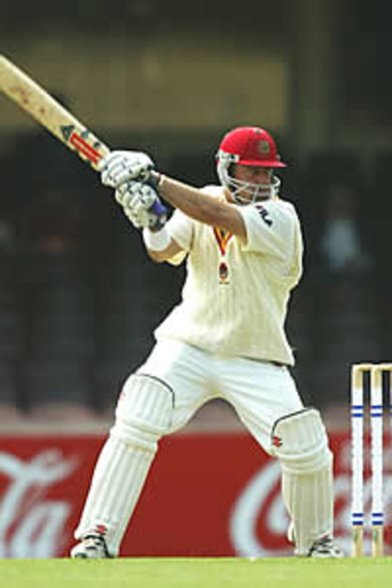 SYDNEY - NOVEMBER 14: Darren Lehmann of South Australia hits out during day one of the Pura Cup Match between the Southern Redbacks and the New South Wales Blues being played at the Sydney Cricket Ground, Sydney, Australia on November 14, 2002.