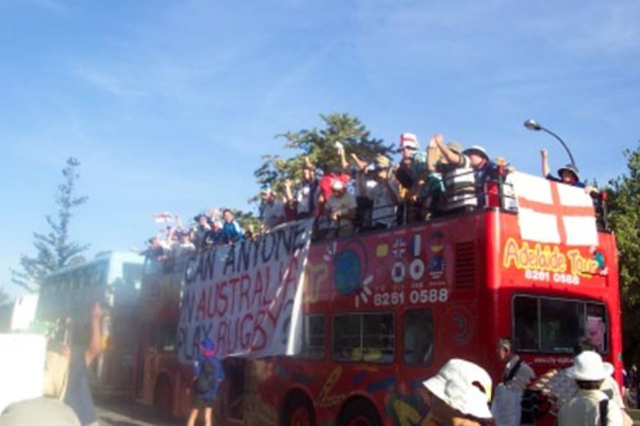 Double Decker taking the Army back to PJ O'Briens