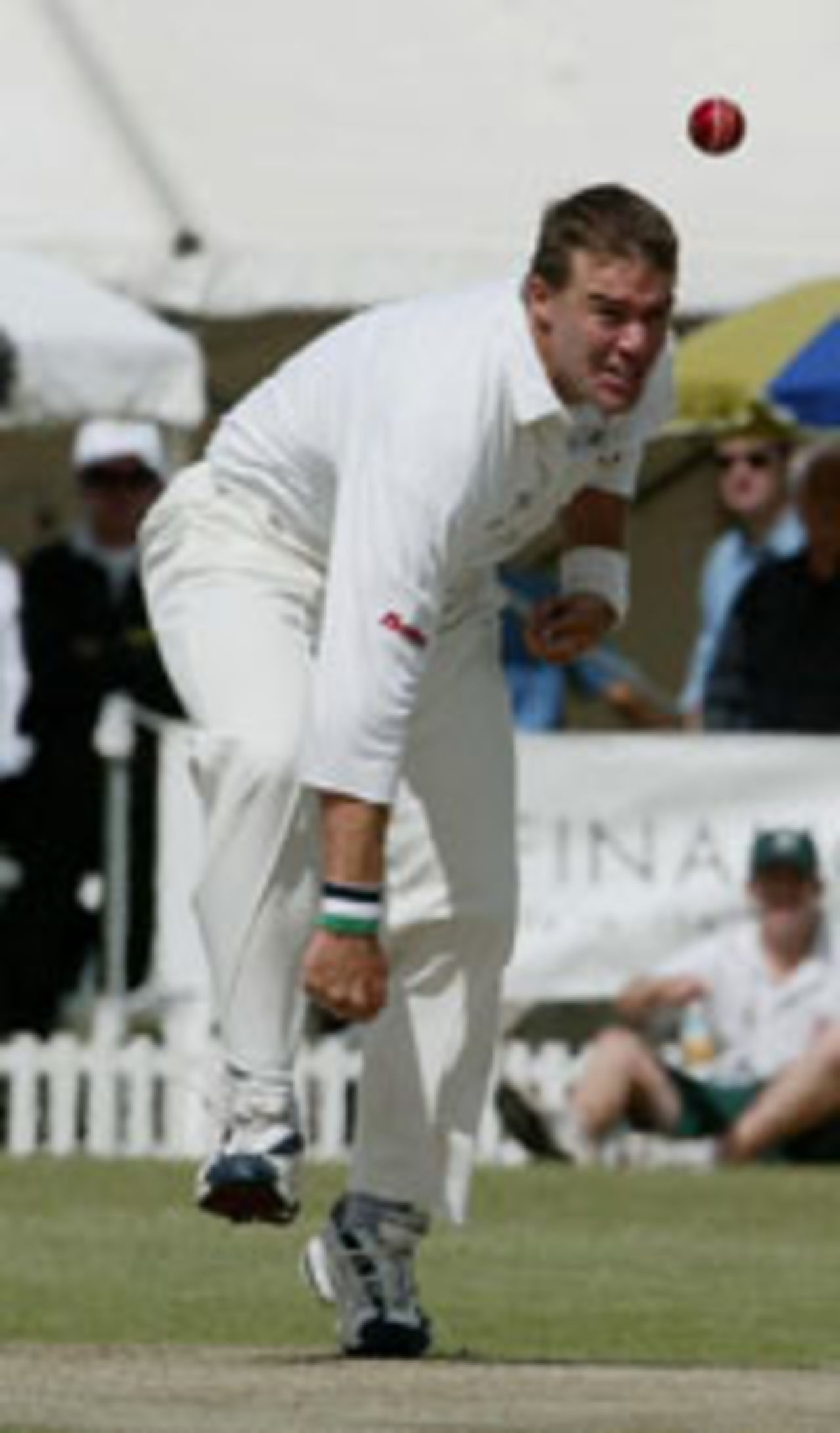 Heath Streak bowling, ACB Chairman's XI, Lilac Hill, October 1, 2003