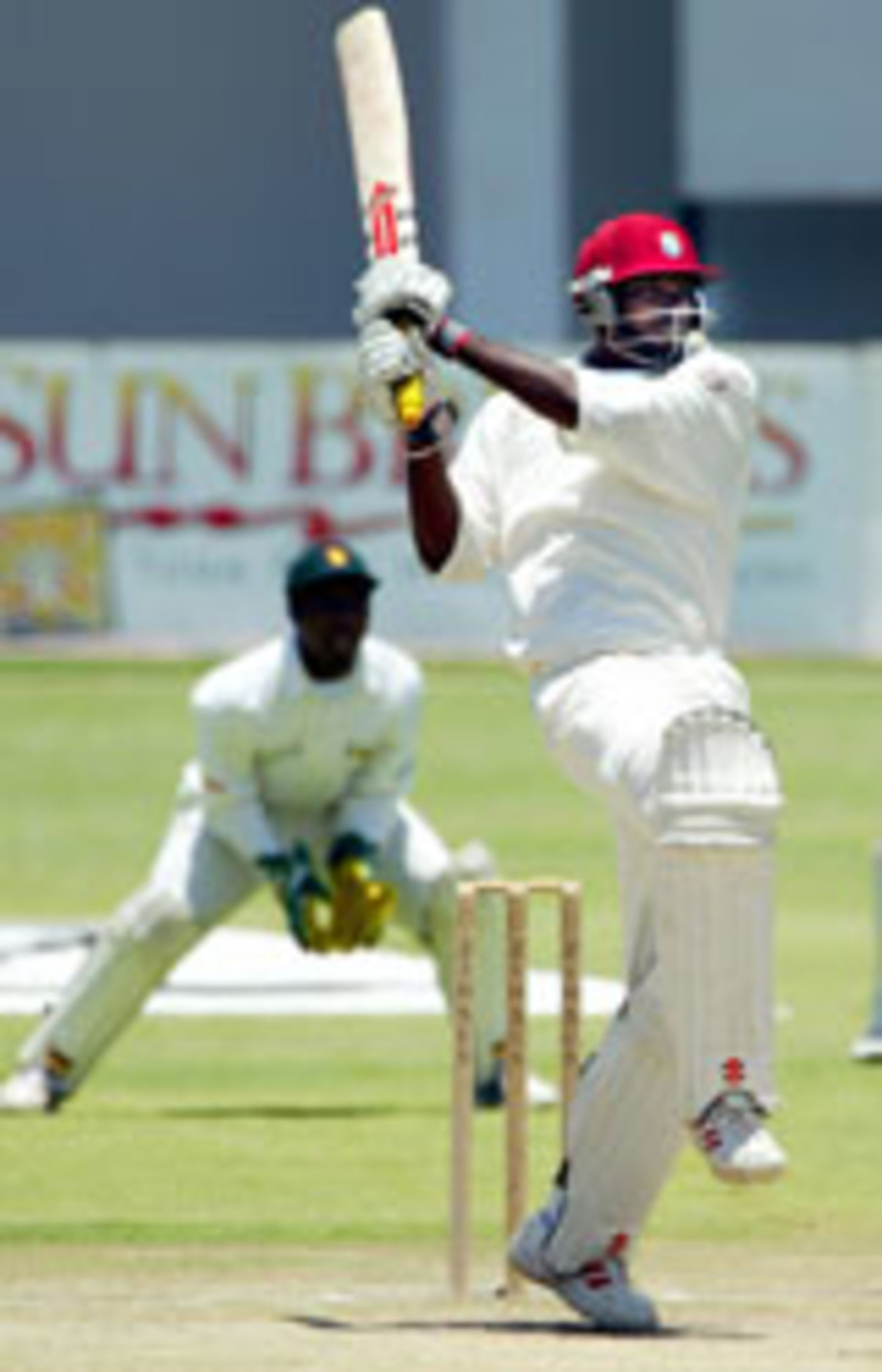 Chris Gayle batting, Zimbabwe v West Indies, 1st Test, Harare, November 8, 2003