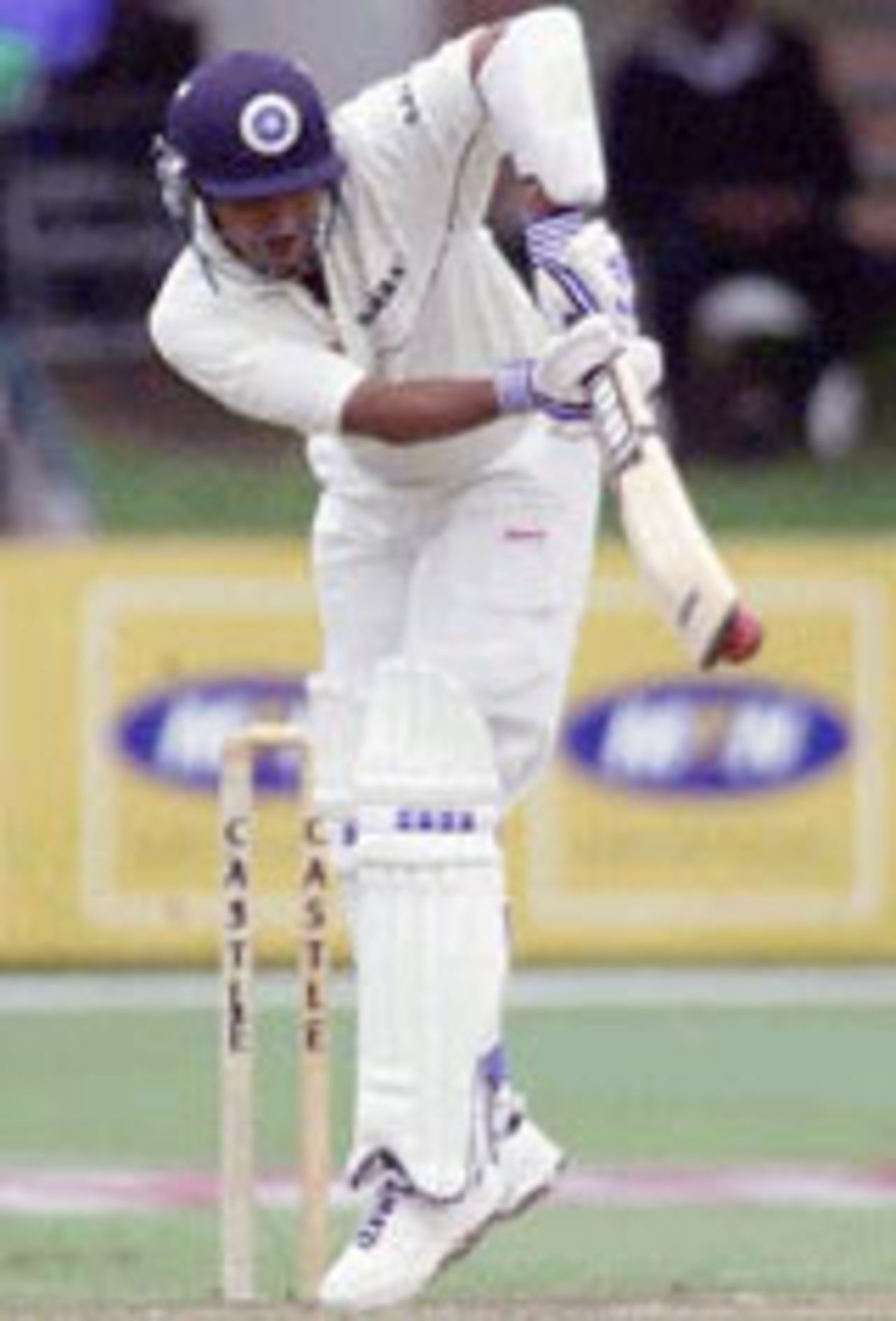 Deep Dasgupta plays the flick on the tour to South Africa, South Africa v India, 2nd Test, Port Elizabeth, 4th day, November 19, 2001