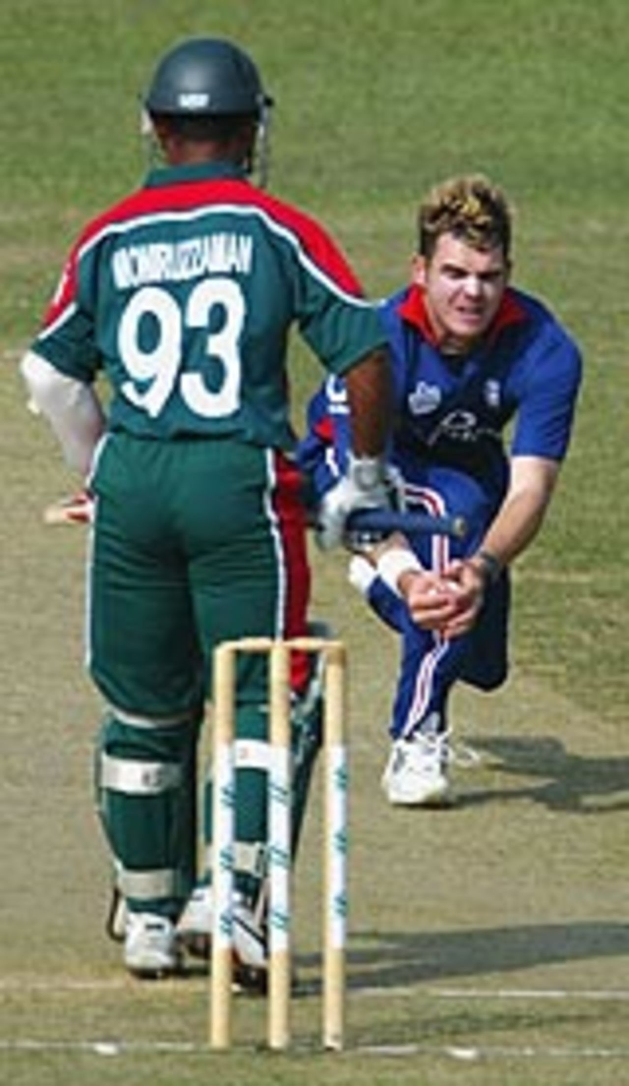 James Anderson grabs the first wicket in the Dhaka ODI