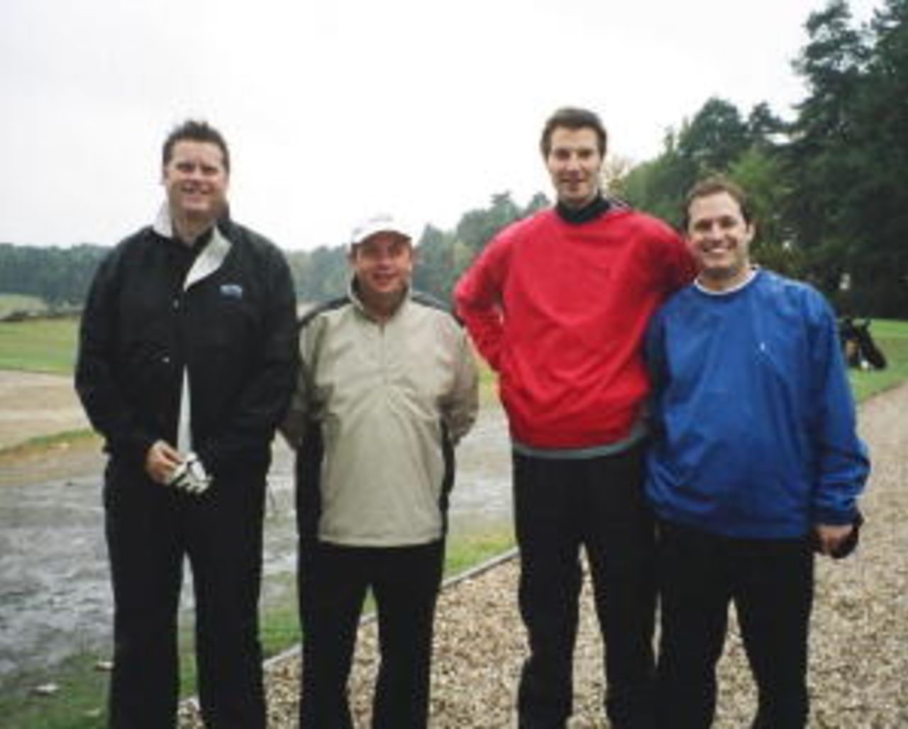 Robin Smith Testimonial - Sunningdale Golf Day<BR>The unlucky "wooden spoon" Acclaim team - Trevor Williams, Graham Goodkind, Ned Browning & Shaun White