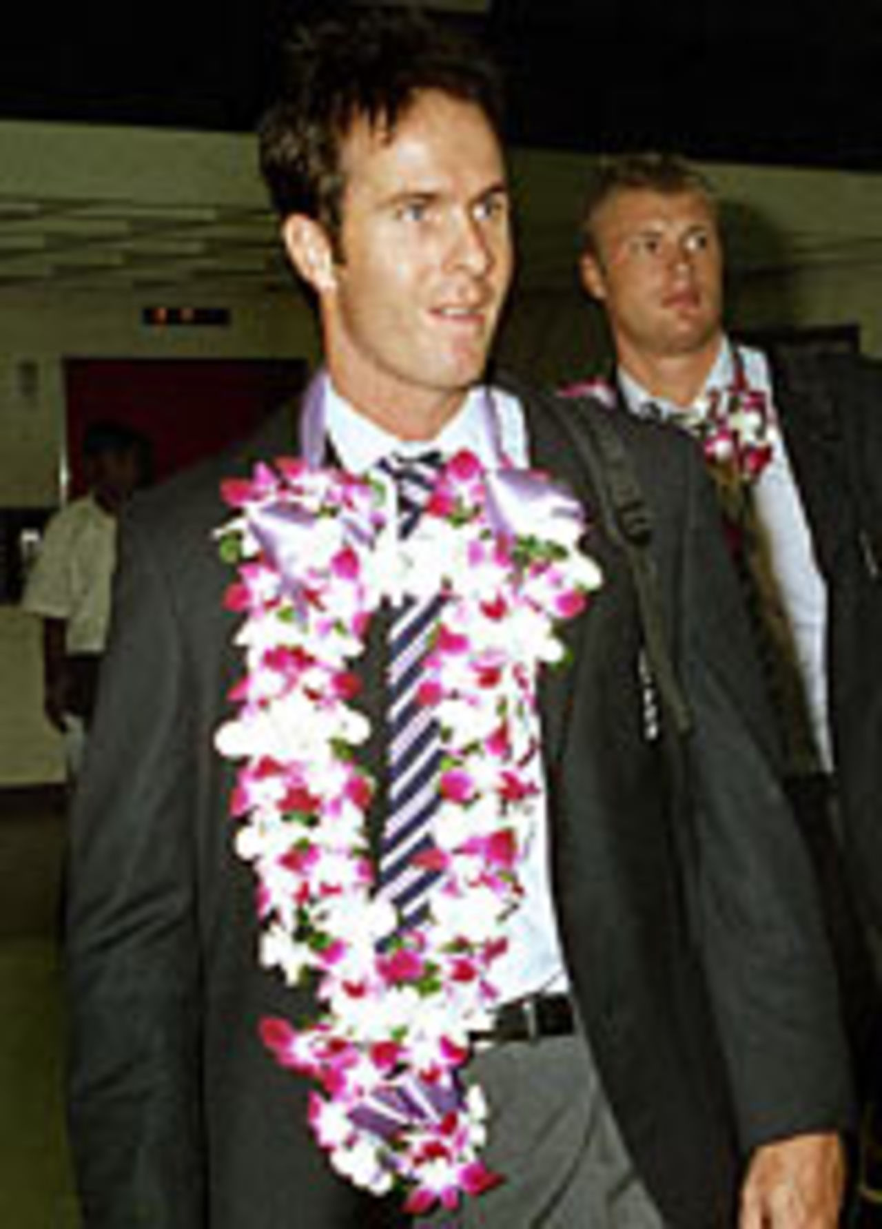 Michael Vaughan arrives in Colombo, November 13, 2003