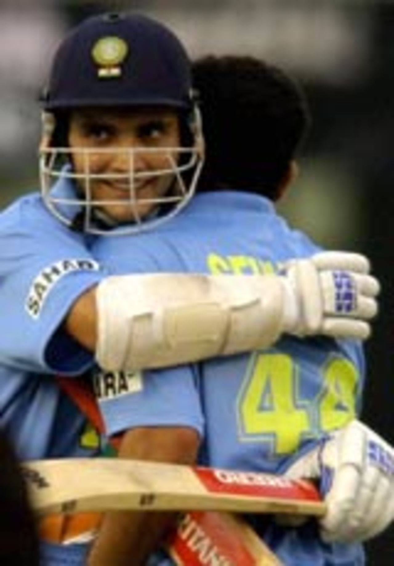 India are overjoyed after making it to the final of the TVS Cup, November, 2003