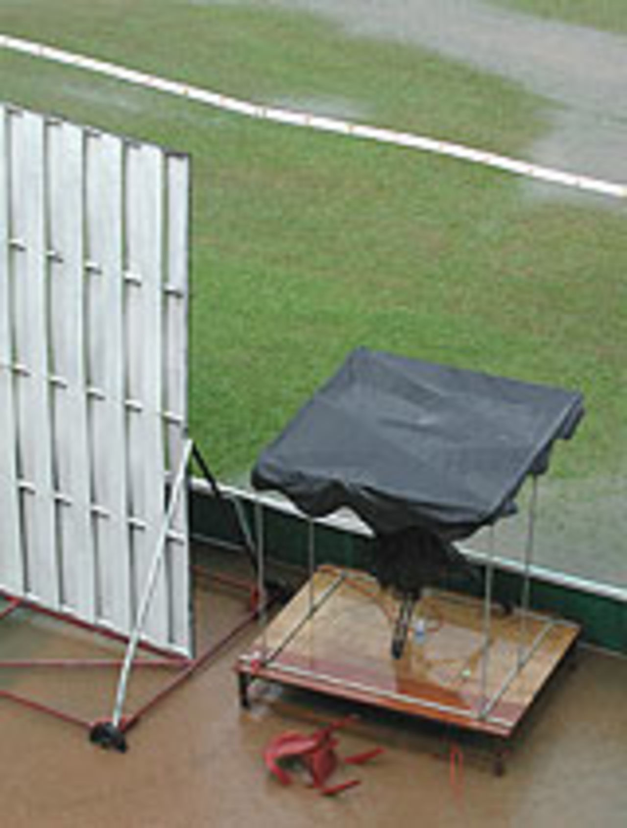 The very wet scene at the Premadasa stadium, Colombo 23 Nov 2003