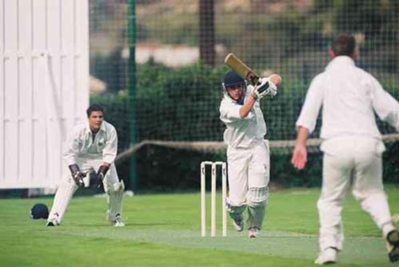 England women's Test player Rosalie Birch batting against Spain
