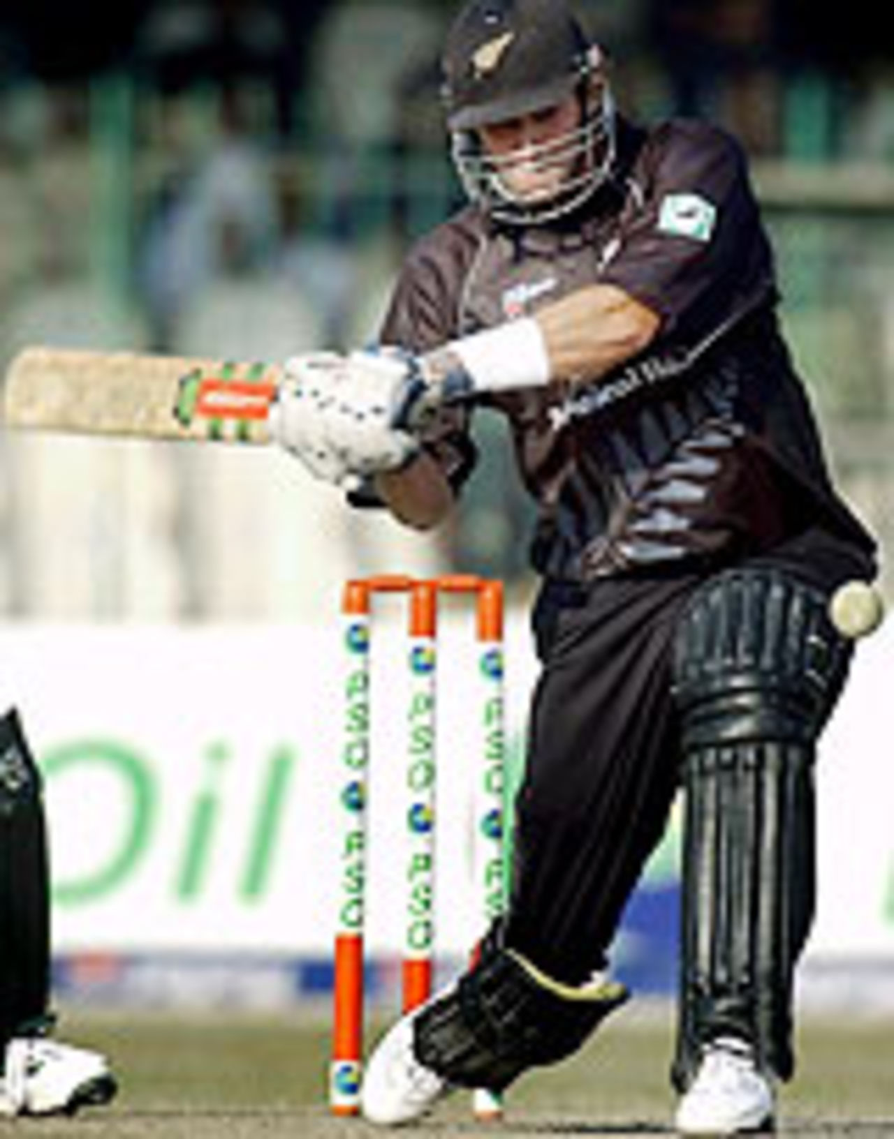 Chris Cairns in slog mode, Pakistan v New Zealand, 1st ODI, Lahore, November 29, 2003