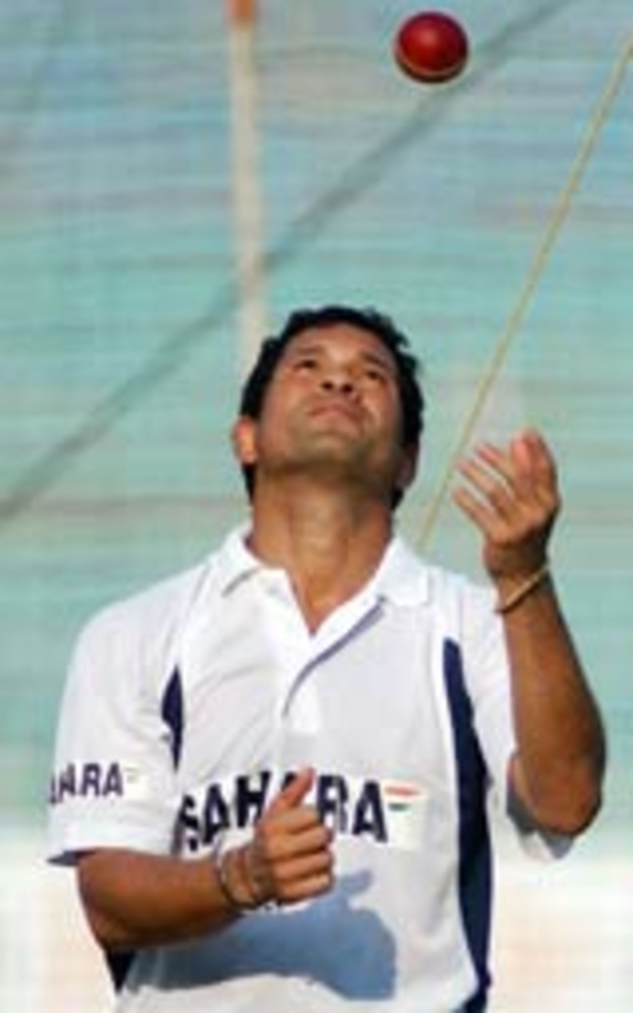 Sachin Tendulkar practises at the Wankhede Stadium, Mumbai, November 1, 2004