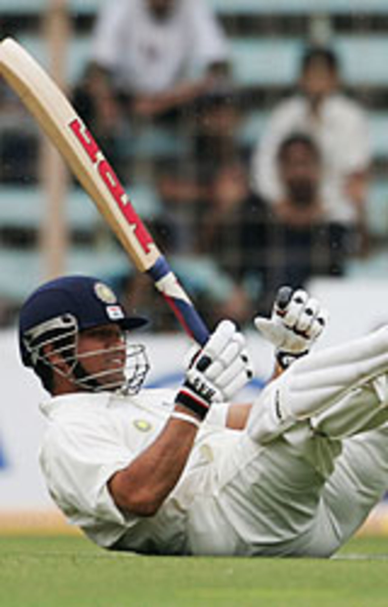 Sachin Tendulkar falls down, India v Australia, 1st Test, Mumbai, November 3, 2004