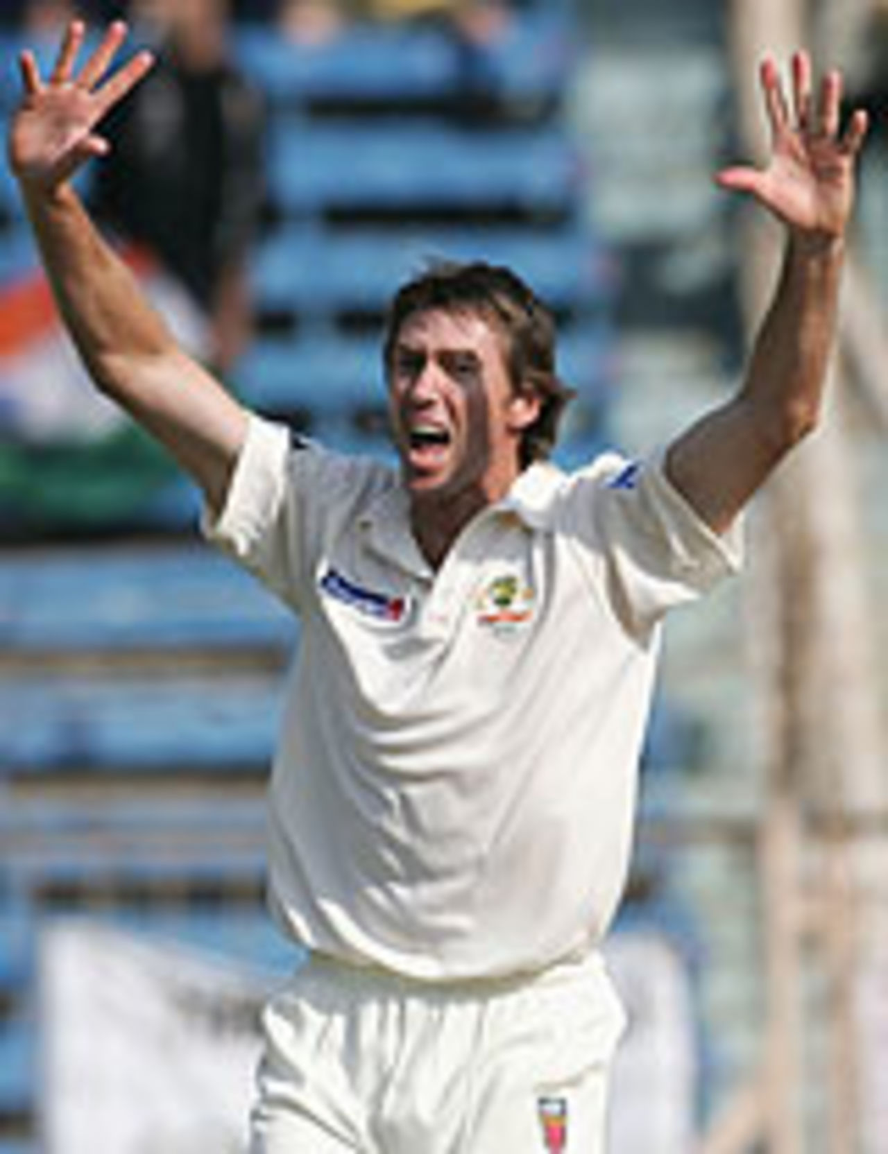 Glenn McGrath appeals, India v Australia, 4th Test, Mumbai, 3rd day, November 5, 2004