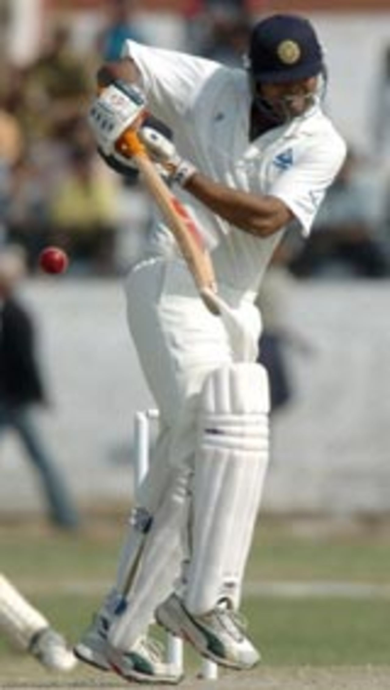 Dinesh Mongia turns one away on the on side, Indian Board President's XI v South Africans, Jaipur, tour game, 2nd day, November 15, 2004