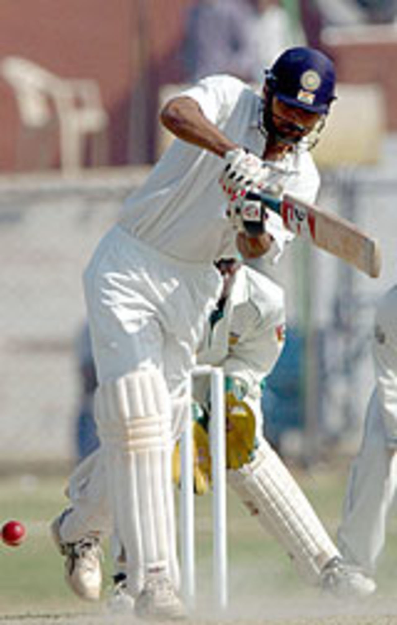 Hemang Badani plays to leg, Indian Board President's XI v South Africans, 3rd day, Jaipur, November 16, 2004