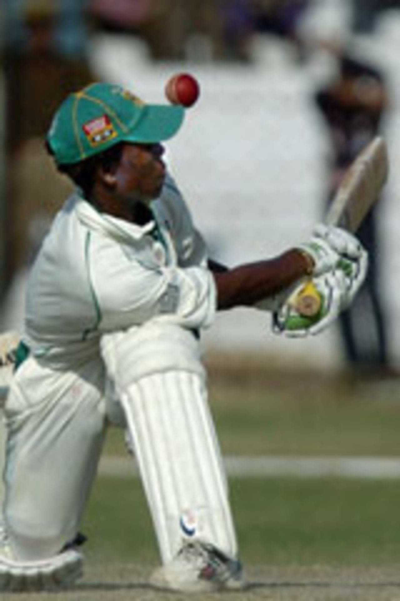 Thami Tsolekile plays a sweep shot, South Africa v Indian Board President's XI, Jaipur, November 16 2004