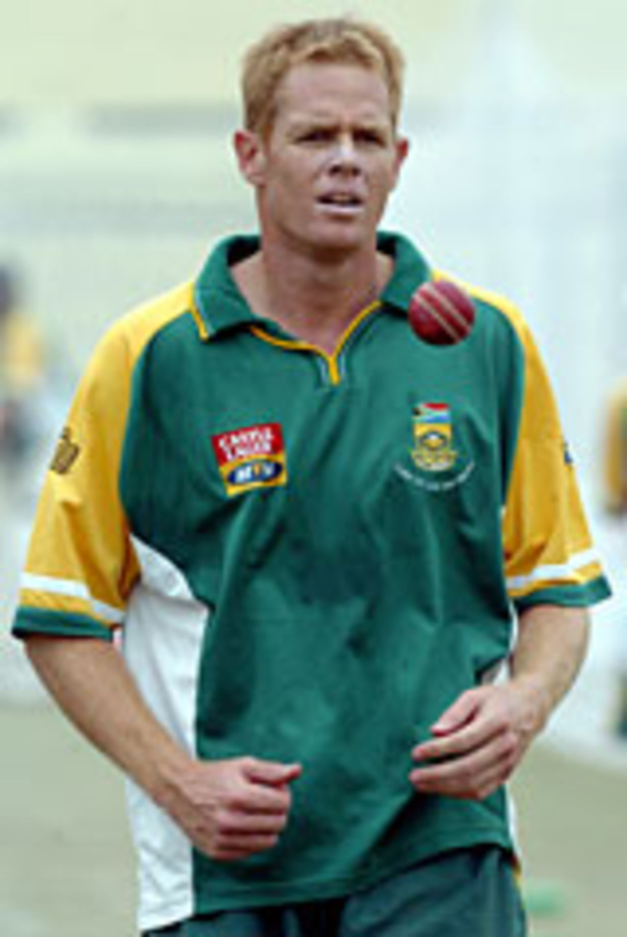 Shaun Pollock just thinking during a practice session, Kanpur, November 17 2004