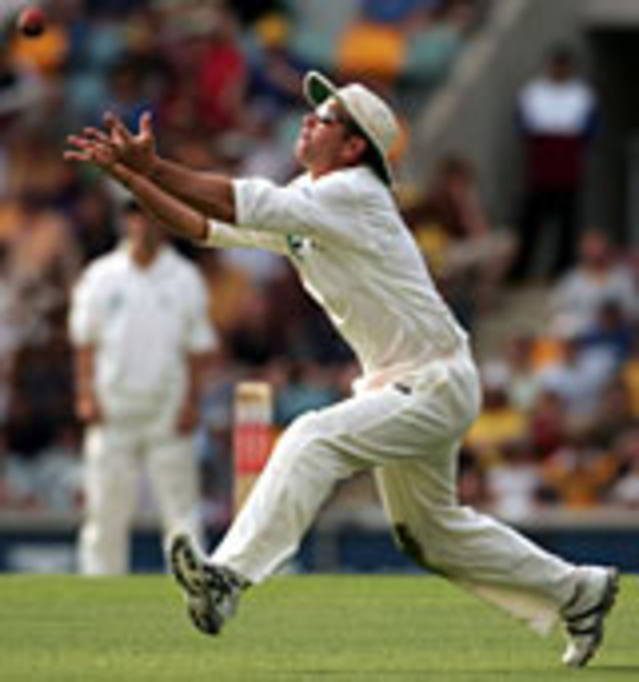 Mark Richardson drops Glenn McGrath, Australia v New Zealand, 1st Test, Brisbane, November 20, 2004