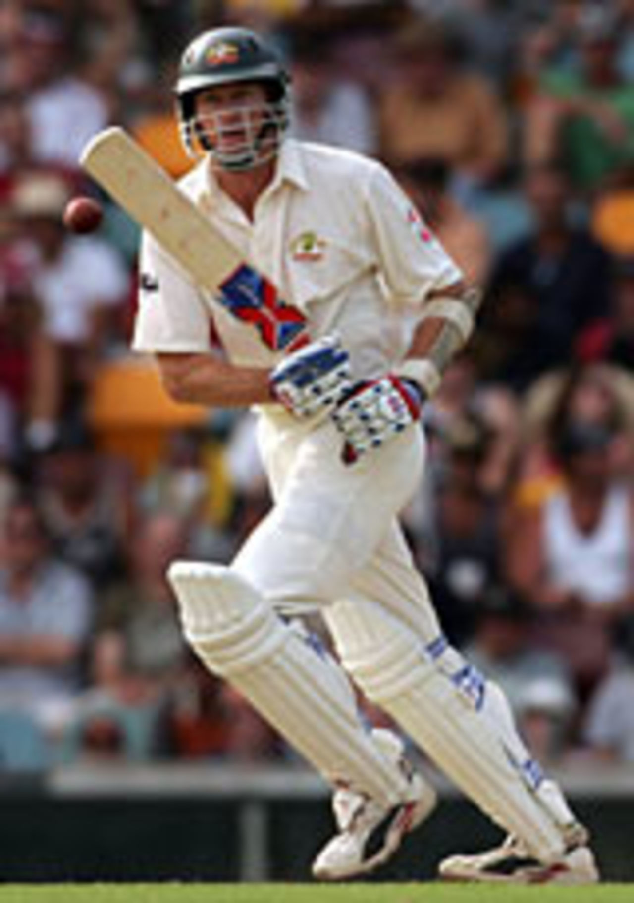 Glenn McGrath on his way to his Test-best score, Australia v New Zealand, 1st Test, Brisbane, November 20, 2004