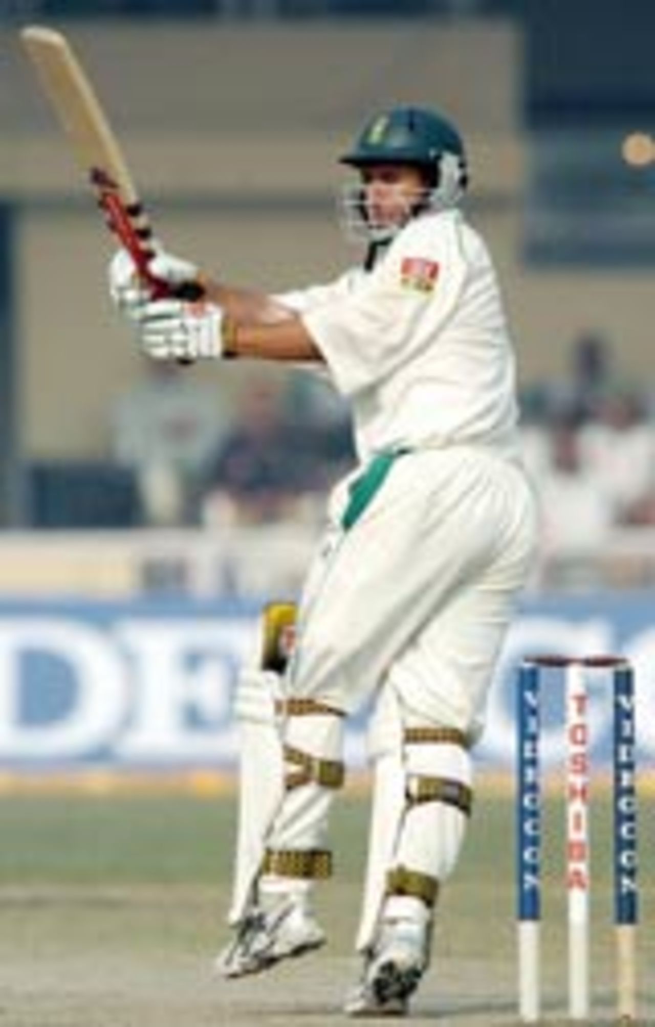 Andrew Hall pulls, 2nd day, 1st Test, Kanpur, India v South Africa, November 21 2004
