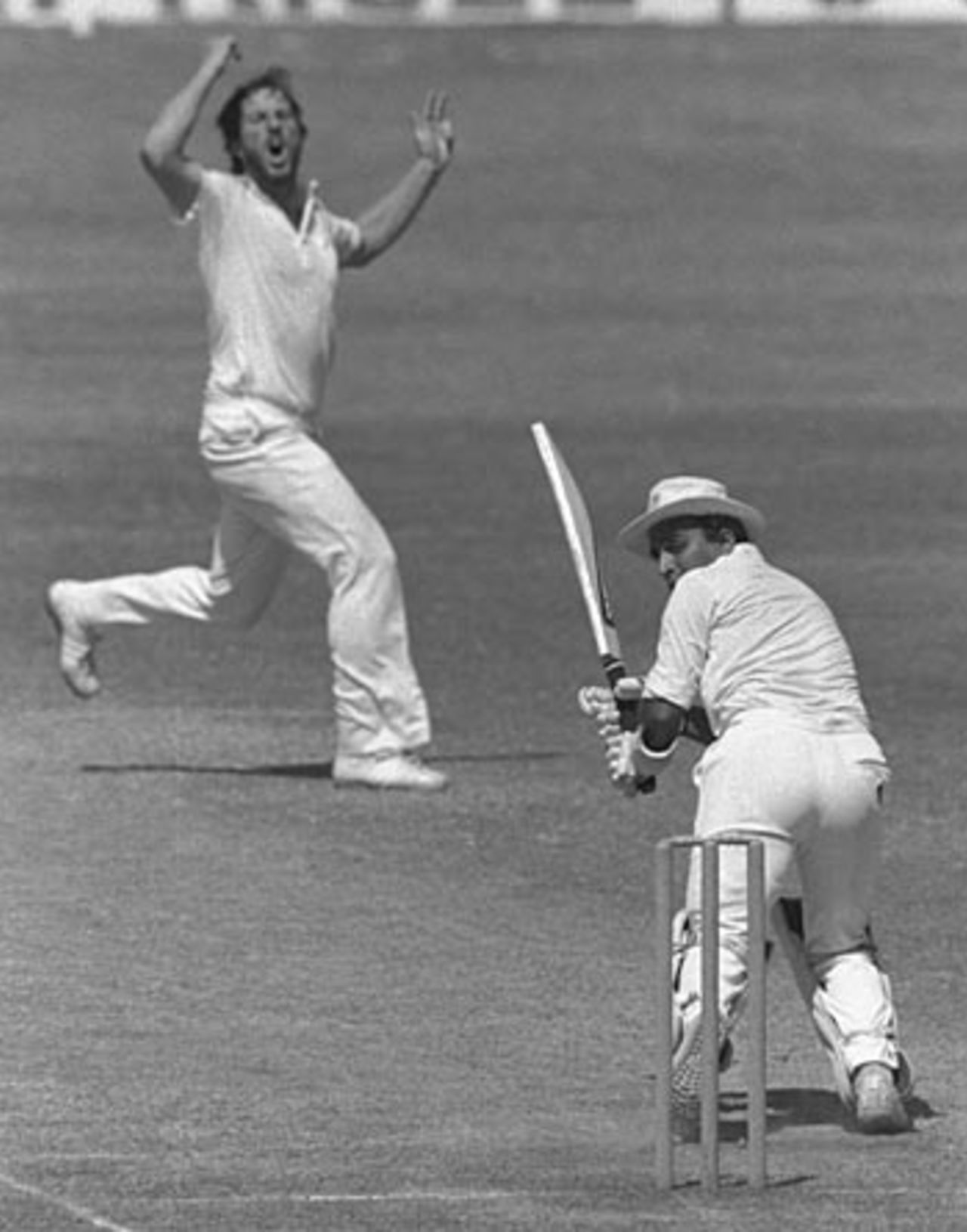 Sunil Gavaskar clips Ian Botham for four, India v England, 1981-82