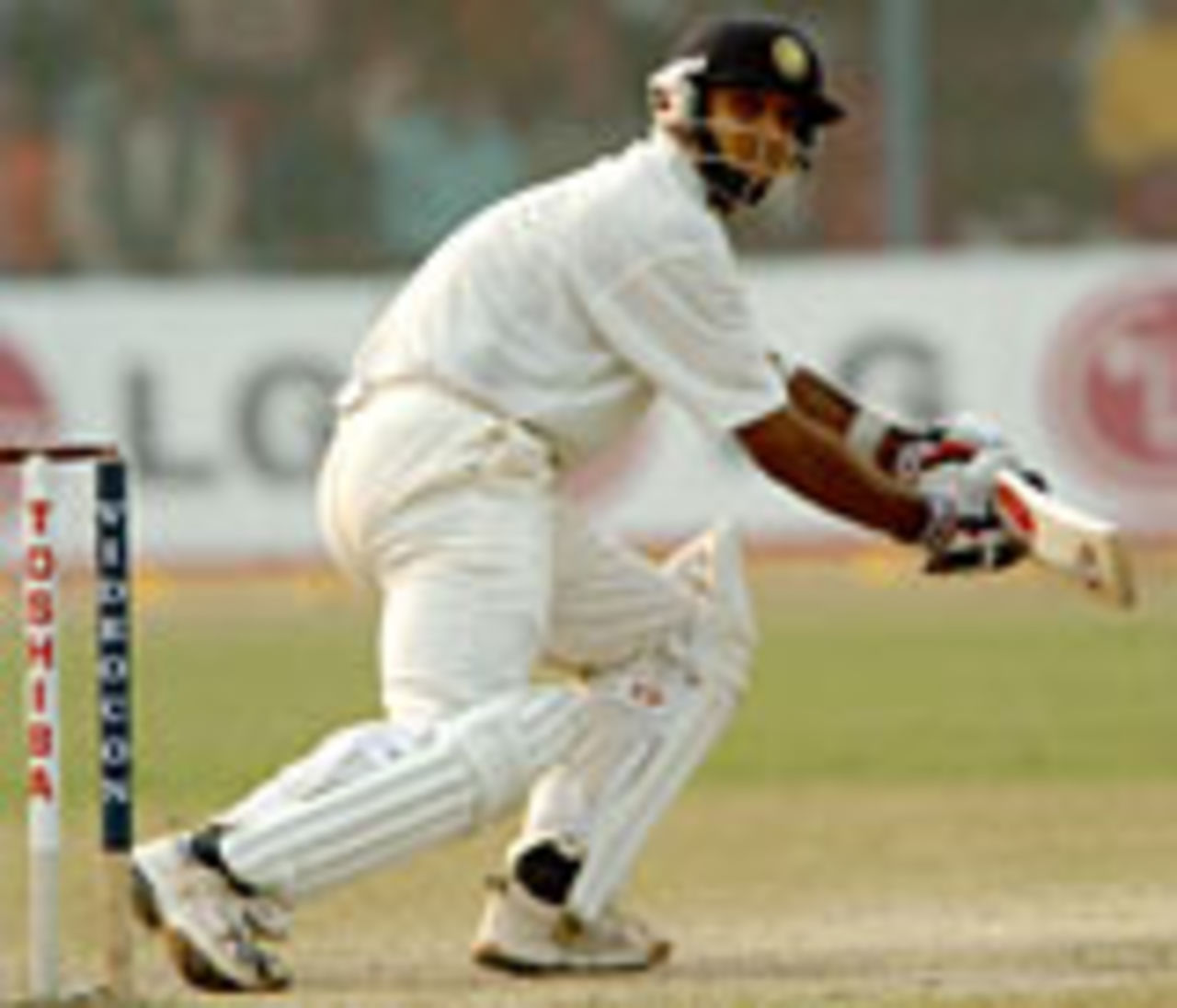 Rahul Dravid batting, 4th day, 1st Test, India v South Africa, November 23 2004