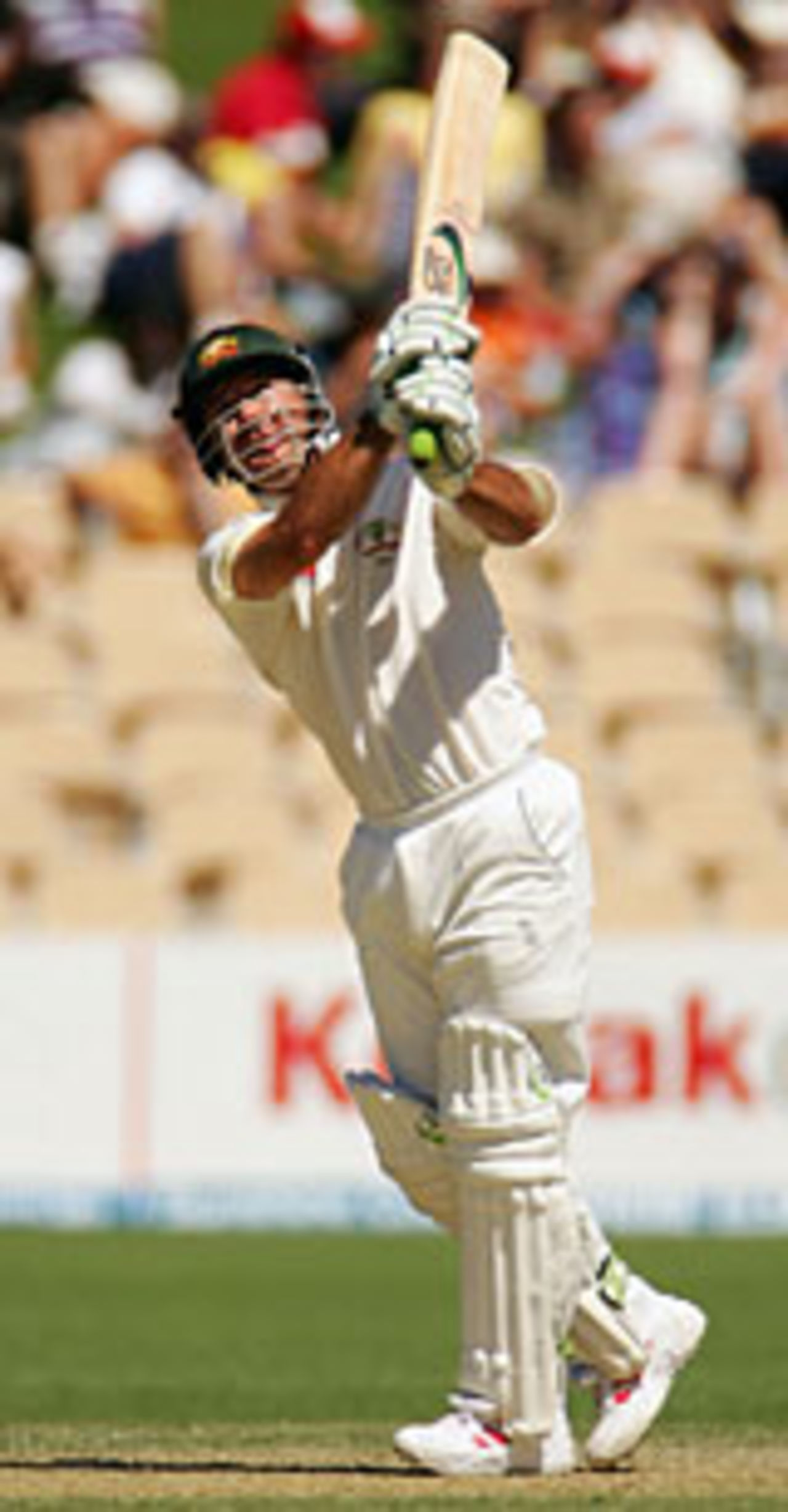 Ricky Ponting batting, 1st day, 2nd Test, Australia v New Zealand, Adelaide, November 26 2004