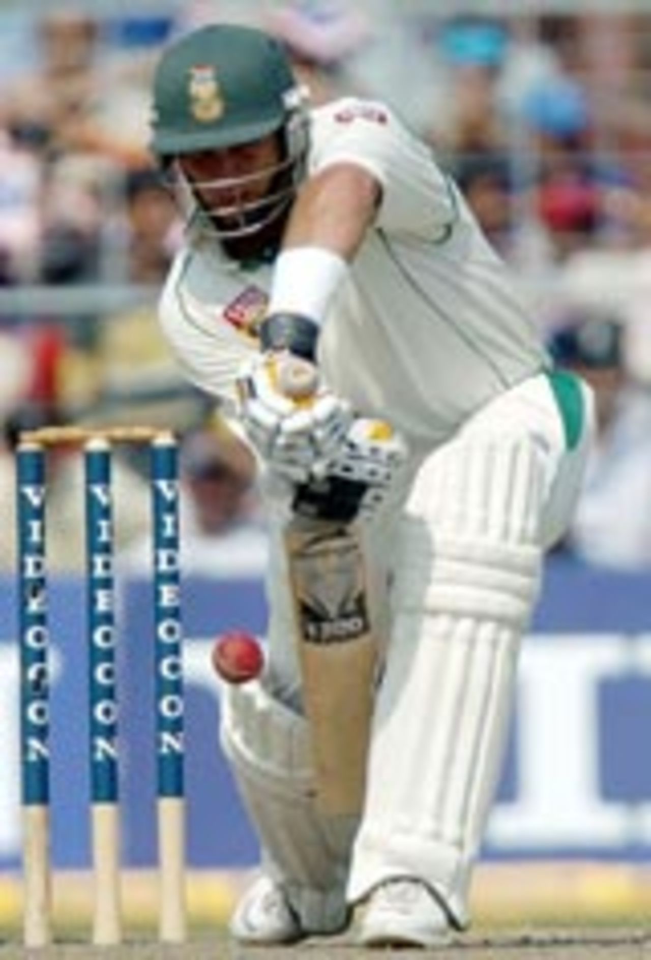 Jacques Kallis plays a forward defensive stroke, India v South Africa, 2nd Test, Kolkata, 1st day, November 28, 2004