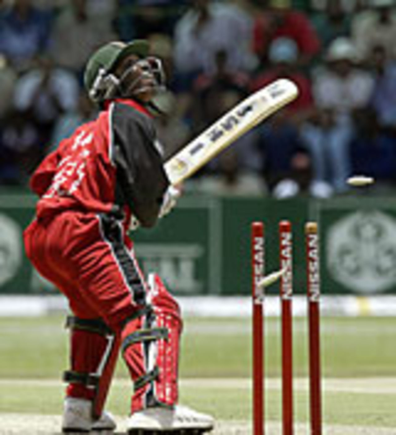 Tatenda Taibu bowled out, Zimbabwe v England, 1st ODI, Harare, November 28 2004