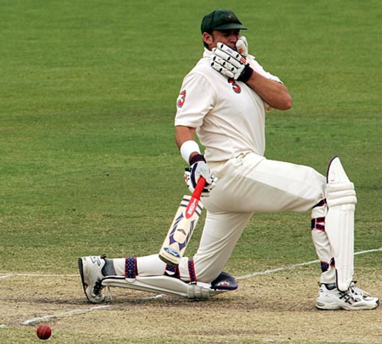 Matthew Hayden takes it on the chin, Australia v New Zealand, 2nd Test, Adelaide, November 29, 2004
