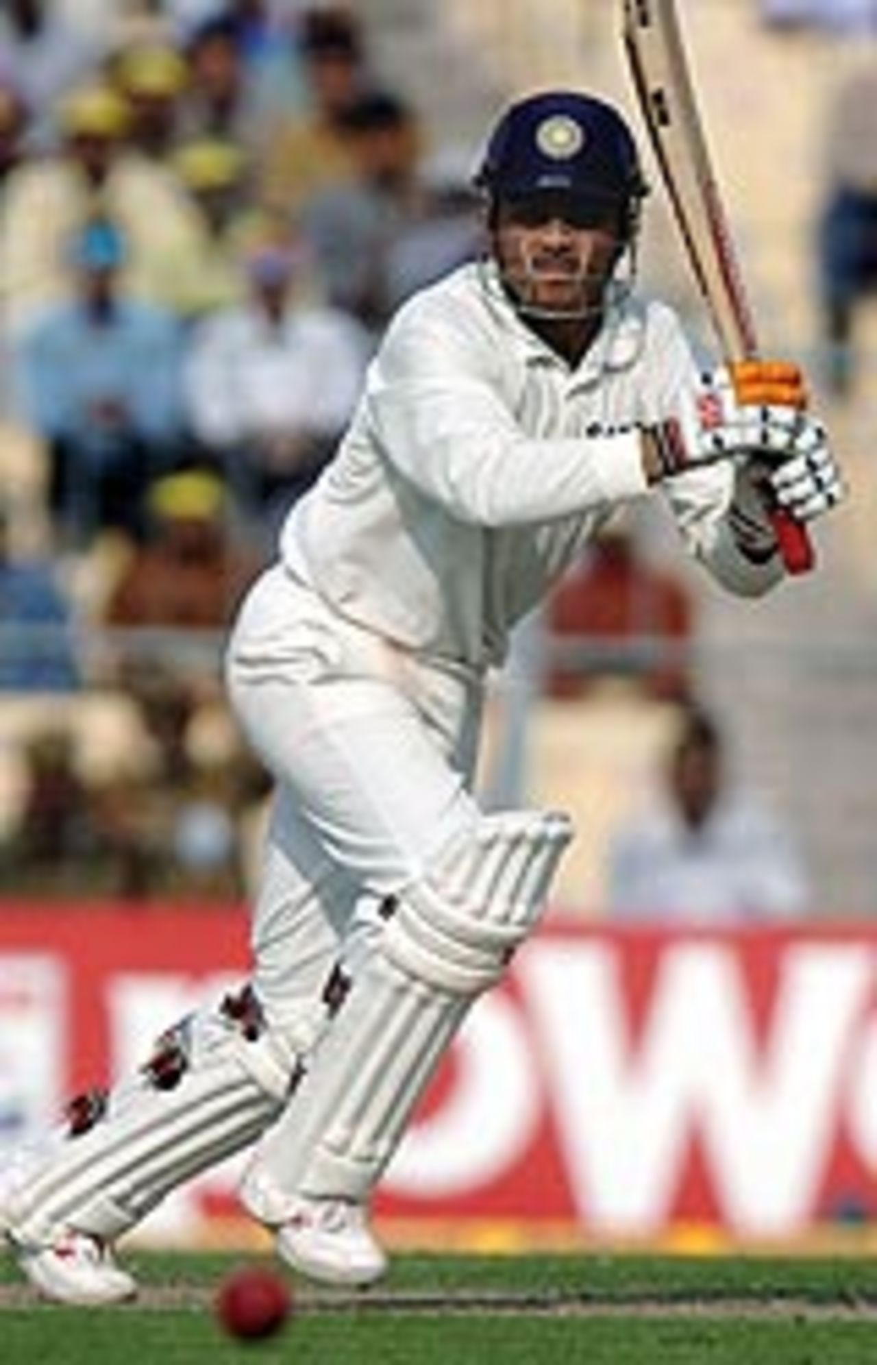 Virender Sehwag in action, India v South Africa, 2nd Test, Kolkata, 2nd day, November 29, 2004