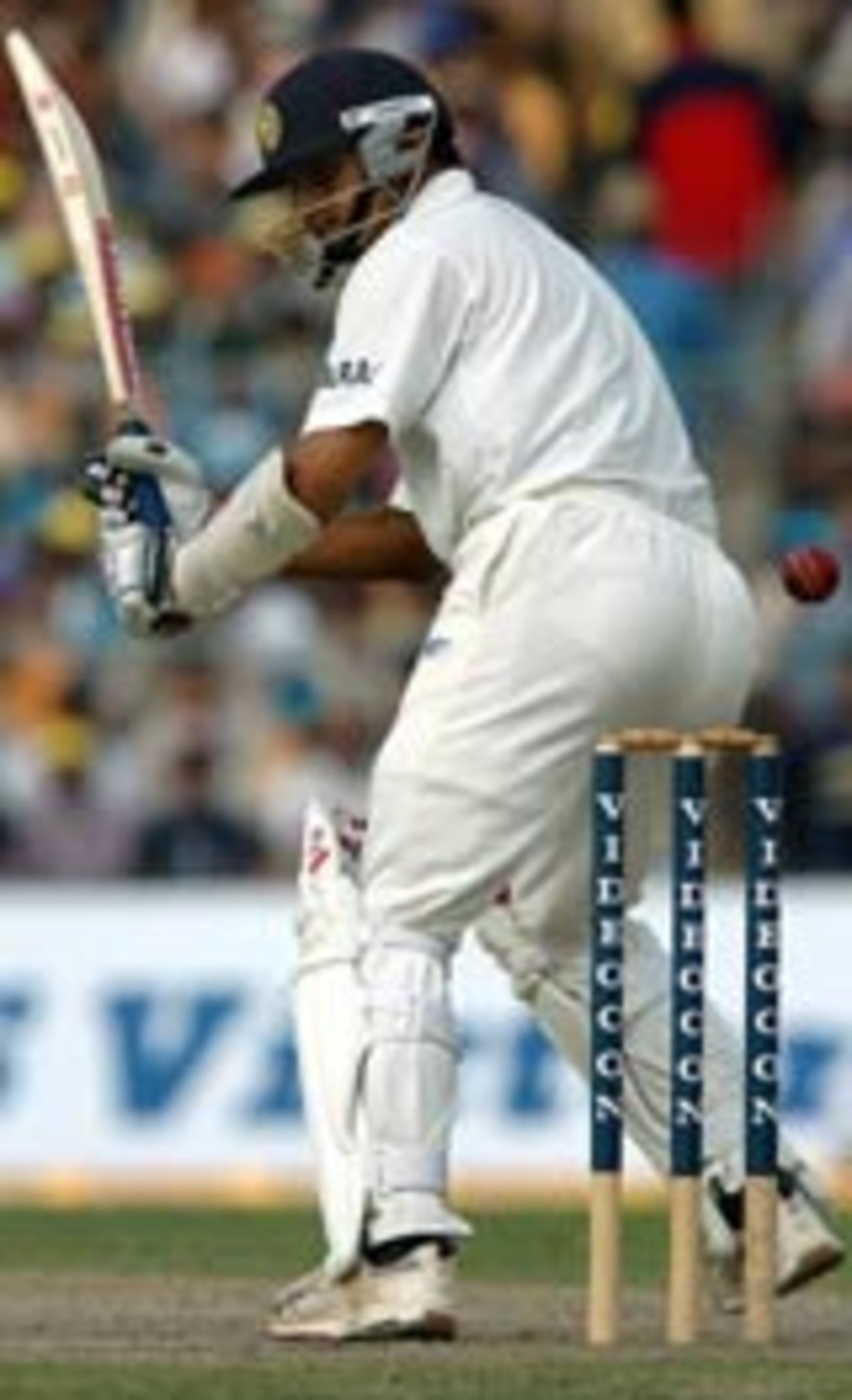 Rahul Dravid glances, India v South Africa, 2nd Test, Kolkata, 3rd day, November 30, 2004
