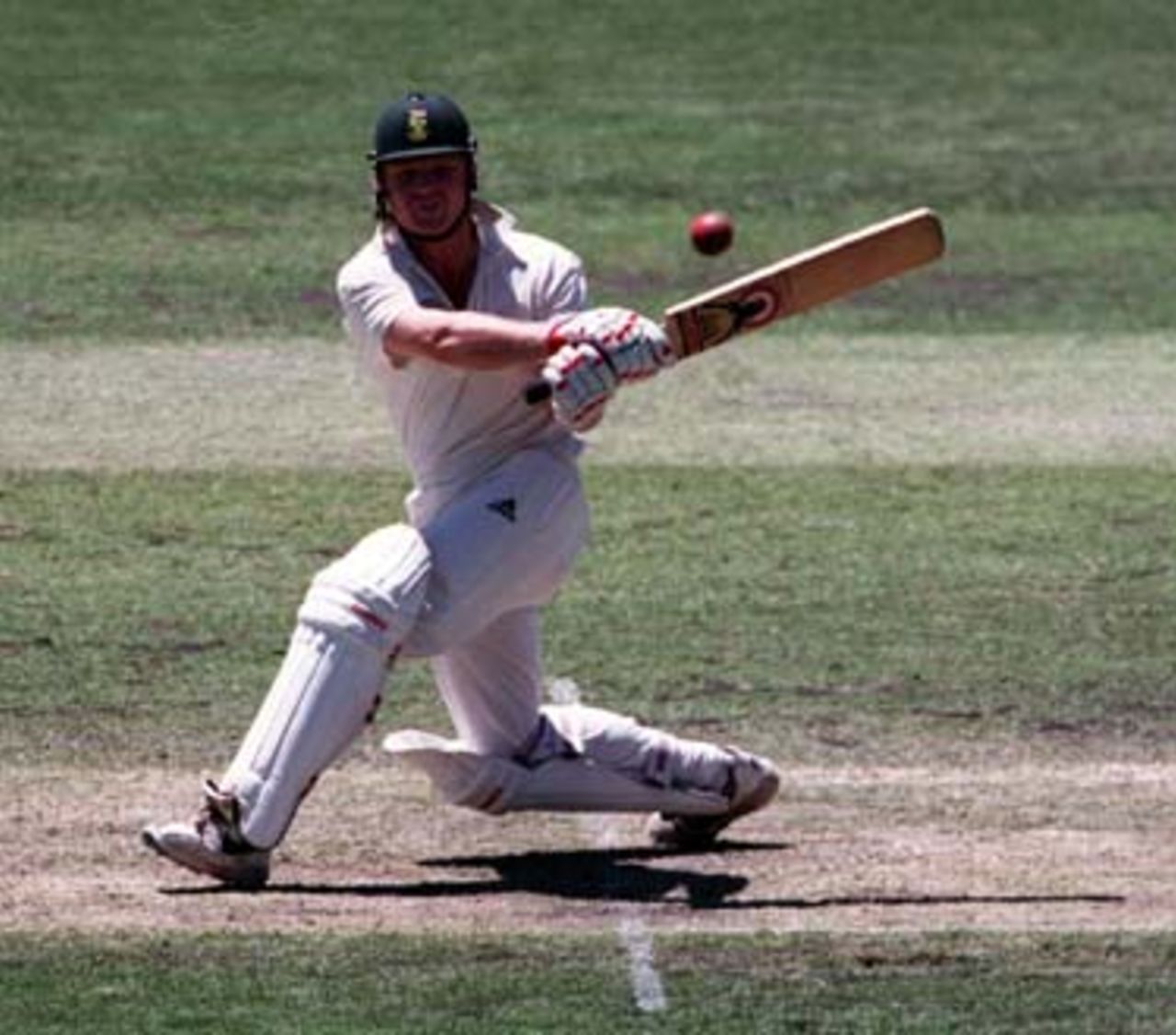 Daryll Cullinan cuts for four ...South Africans v Prime Minister's XI, Canberra December 2nd 1997
