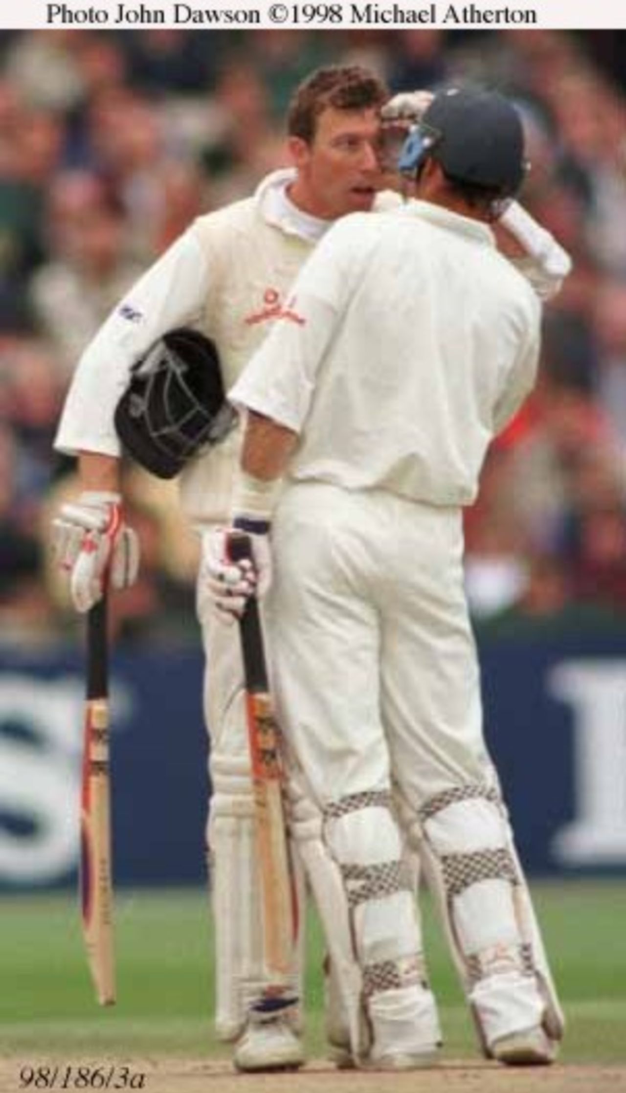 Michael Atherton looks have something in his eye