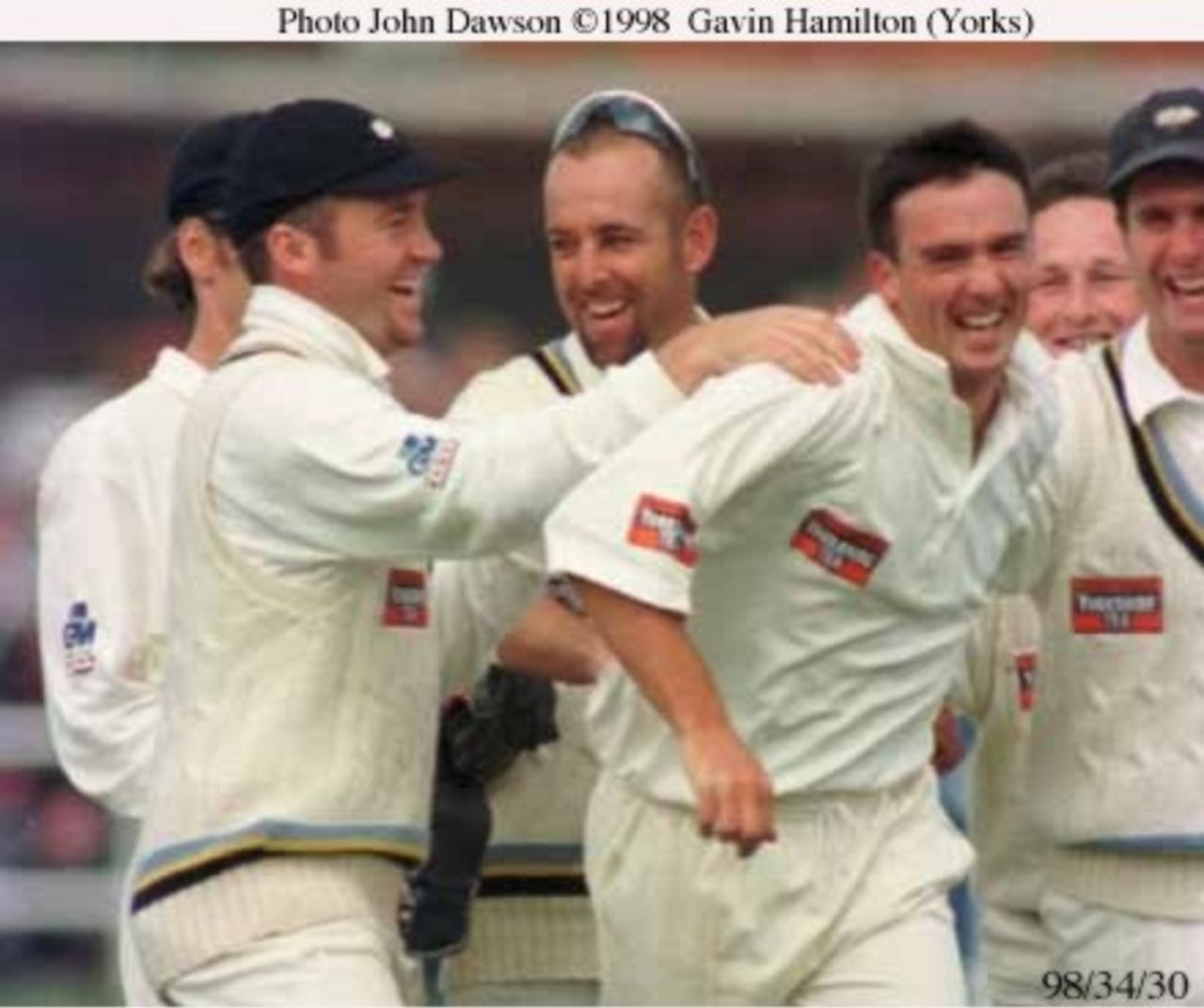 Gavin Hamilton celebrates a wicket