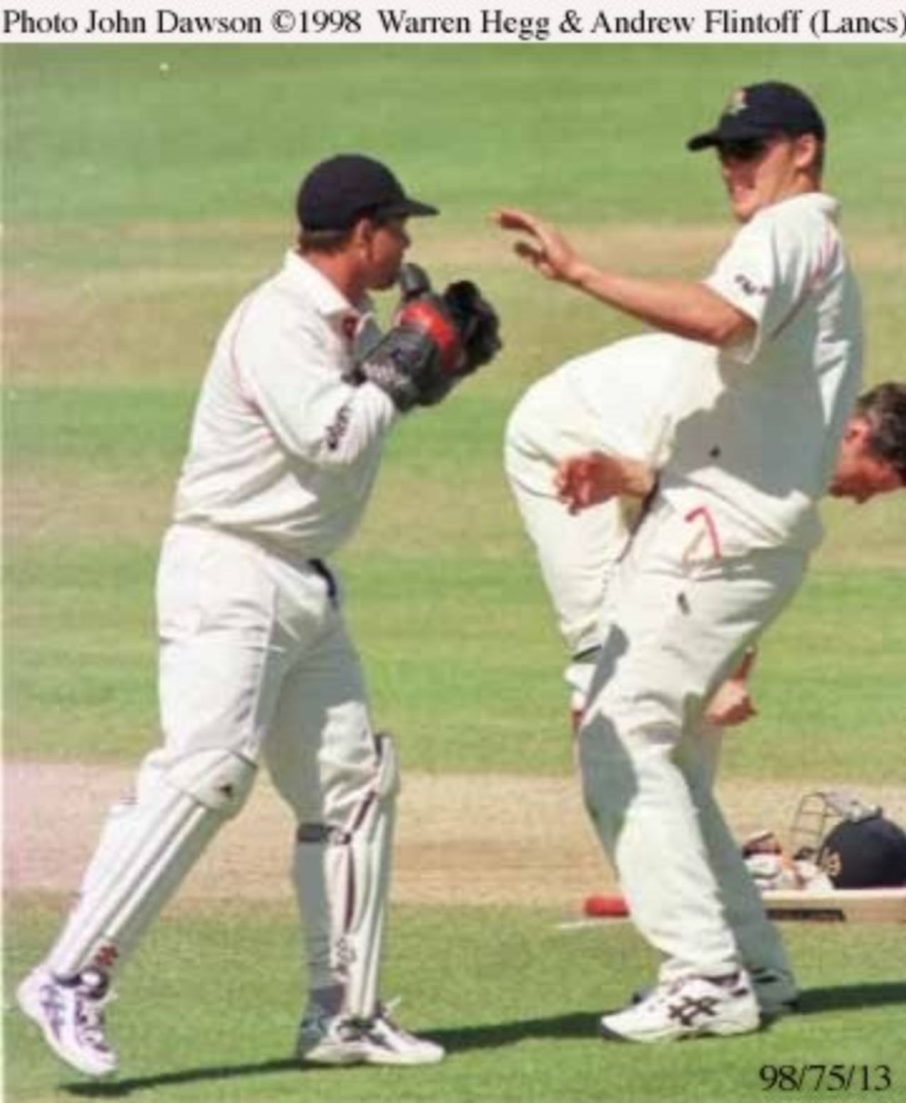 Hegg and Flintoff have a break