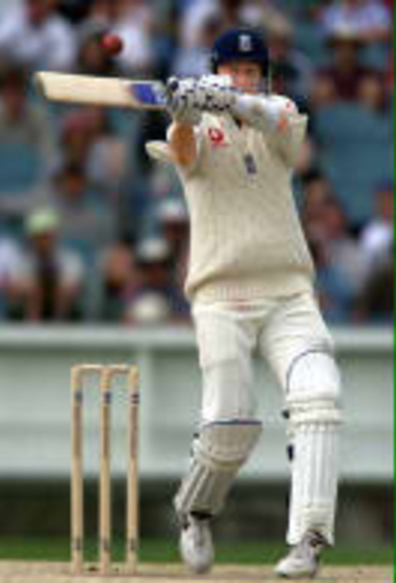 Mullally swats a boundary - The Ashes, 1998/99, 4th Test Australia v England Melbourne Cricket Ground 29 December 1998