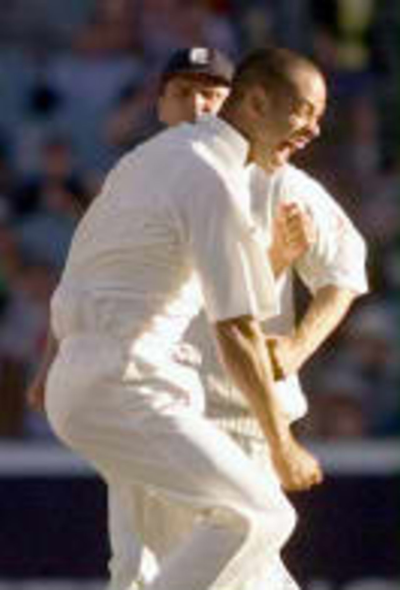 Headley celebrates as  Nicholson is caught by  Hegg  - The Ashes, 1998/99, 4th Test Australia v England Melbourne Cricket Ground 29  December 1998