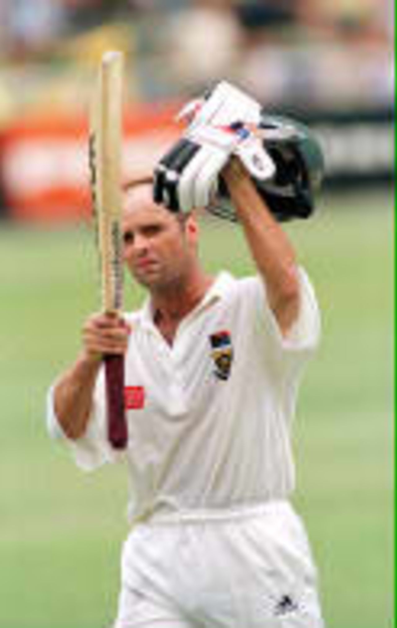 Kirsten greets the crowd after scoring the final four runs - West Indies in South Africa, 1998/99, 3rd Test South Africa v West Indies Kingsmead, Durban 29  December 1998