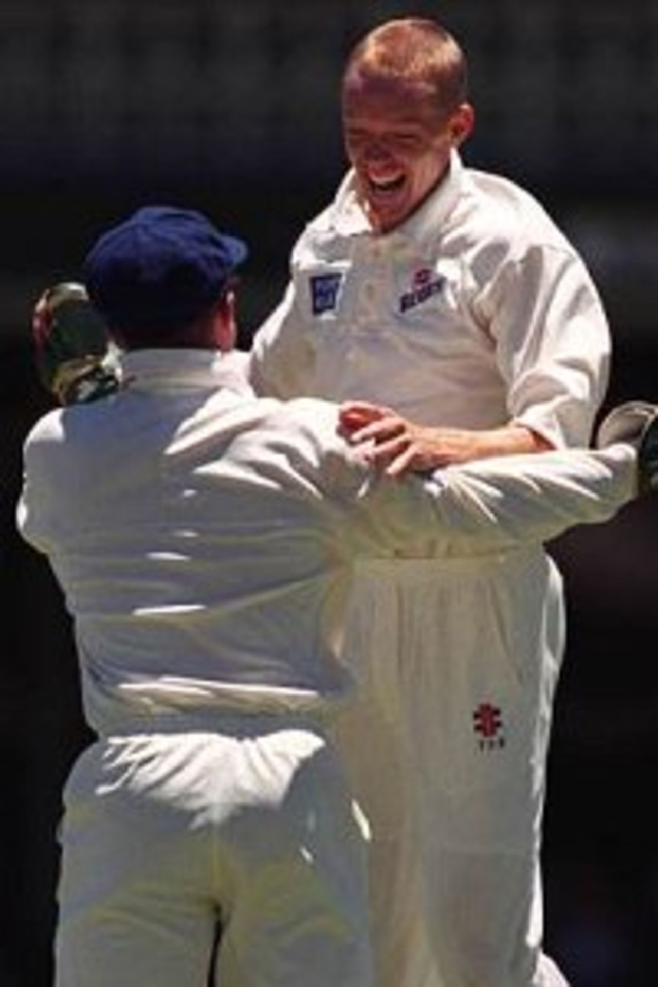 2 Dec 1999: Brad Haddin and Greg Mail of NSW celebrate a wicket during the match between New South Wales v India at the Sydney Cricket Ground,Sydney Australia