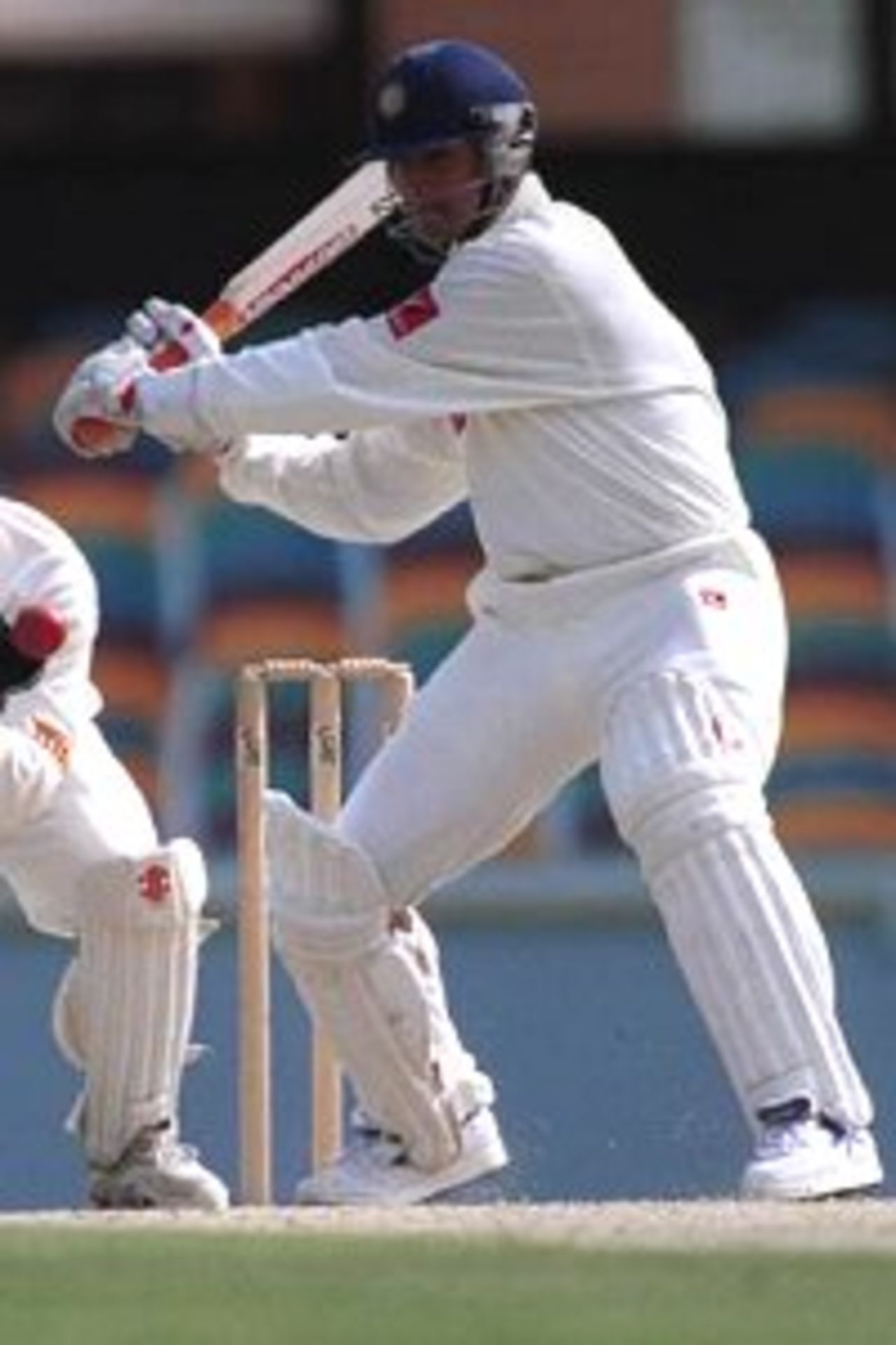 28 Nov 1999: Sadagoppan Ramesh of India in action during the game against Queensland at the Gabba Cricket Ground in Brisbane