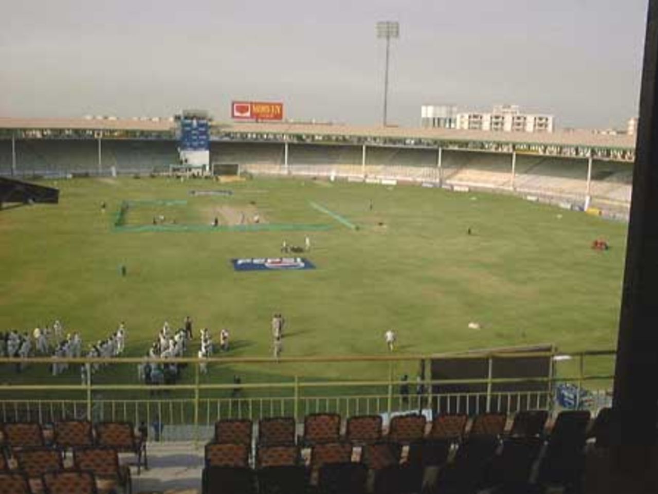 An overview of the pitch at the National Stadium, 3rd Test Match, Pakistan v England at Karachi, 29 Nov-3 Dec 2000.