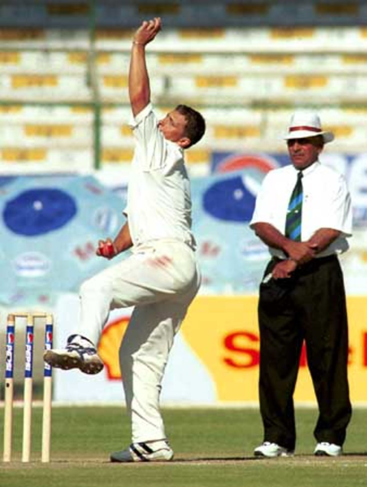 Darren Gough - bowled Saqlain and Waqar in successive overs, Day 2, 3rd Test Match, Pakistan v England at Karachi, 7 Dec-11 Dec 2000.