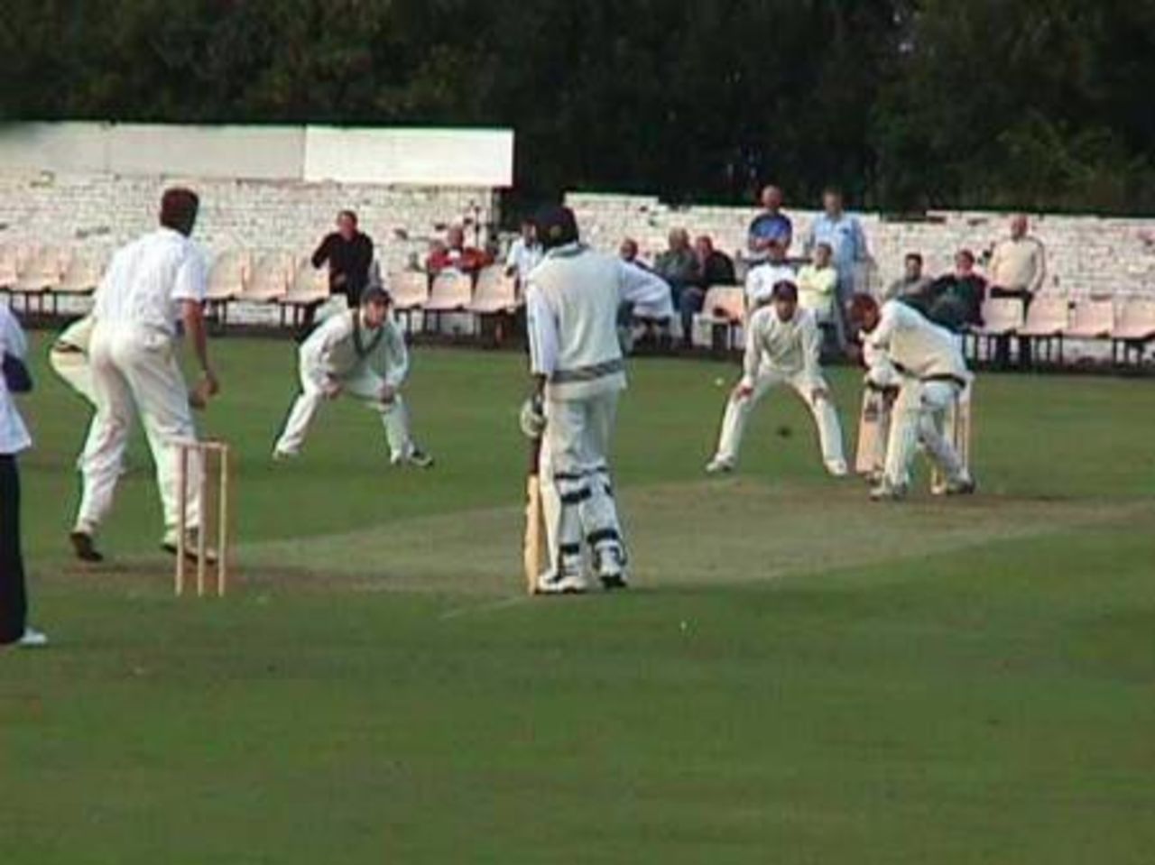Damian Clarke defies the East Lancs bowlers at Thorneyholme Road