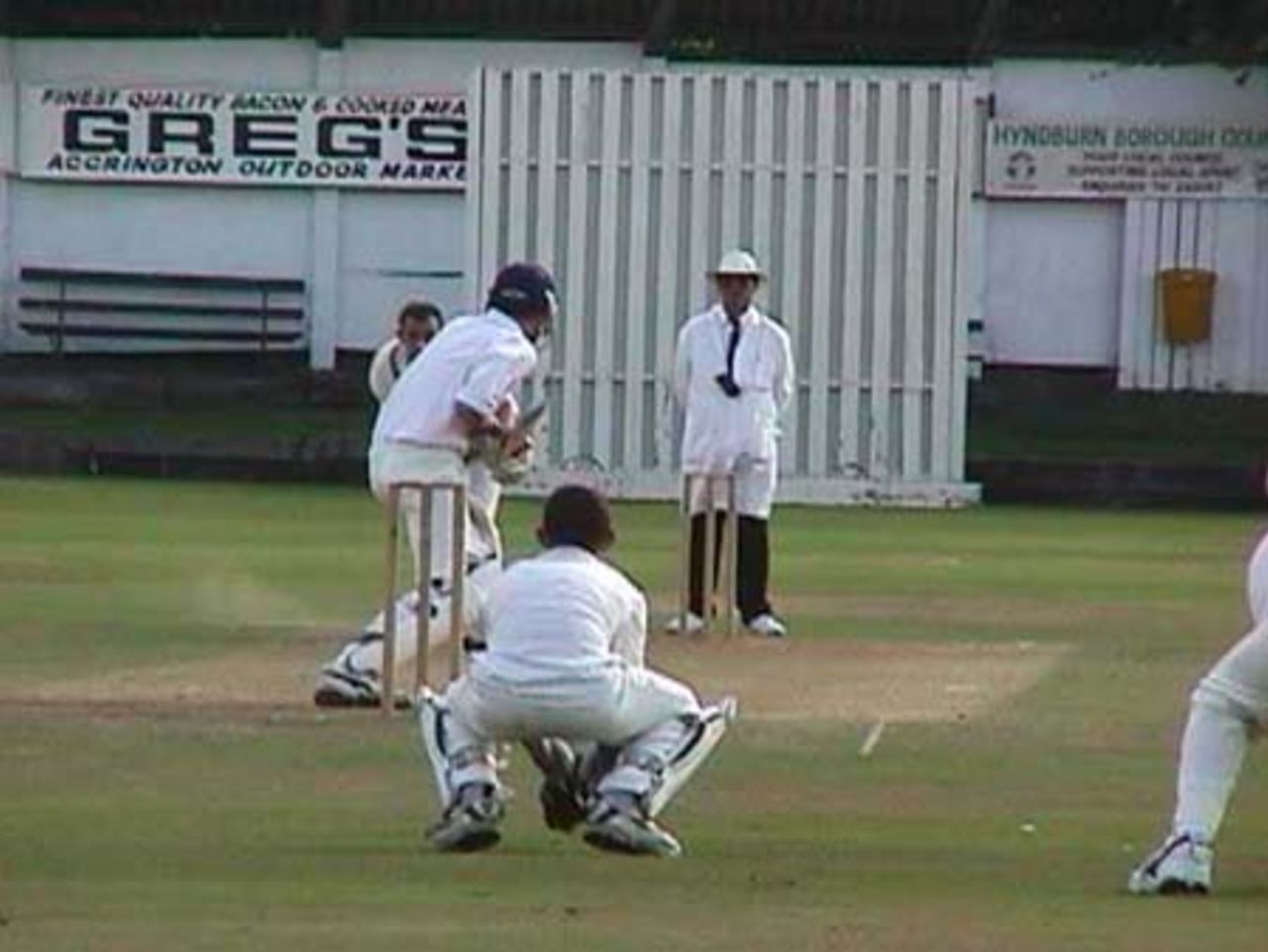 Accrington's Steve Juliff opens the bowling