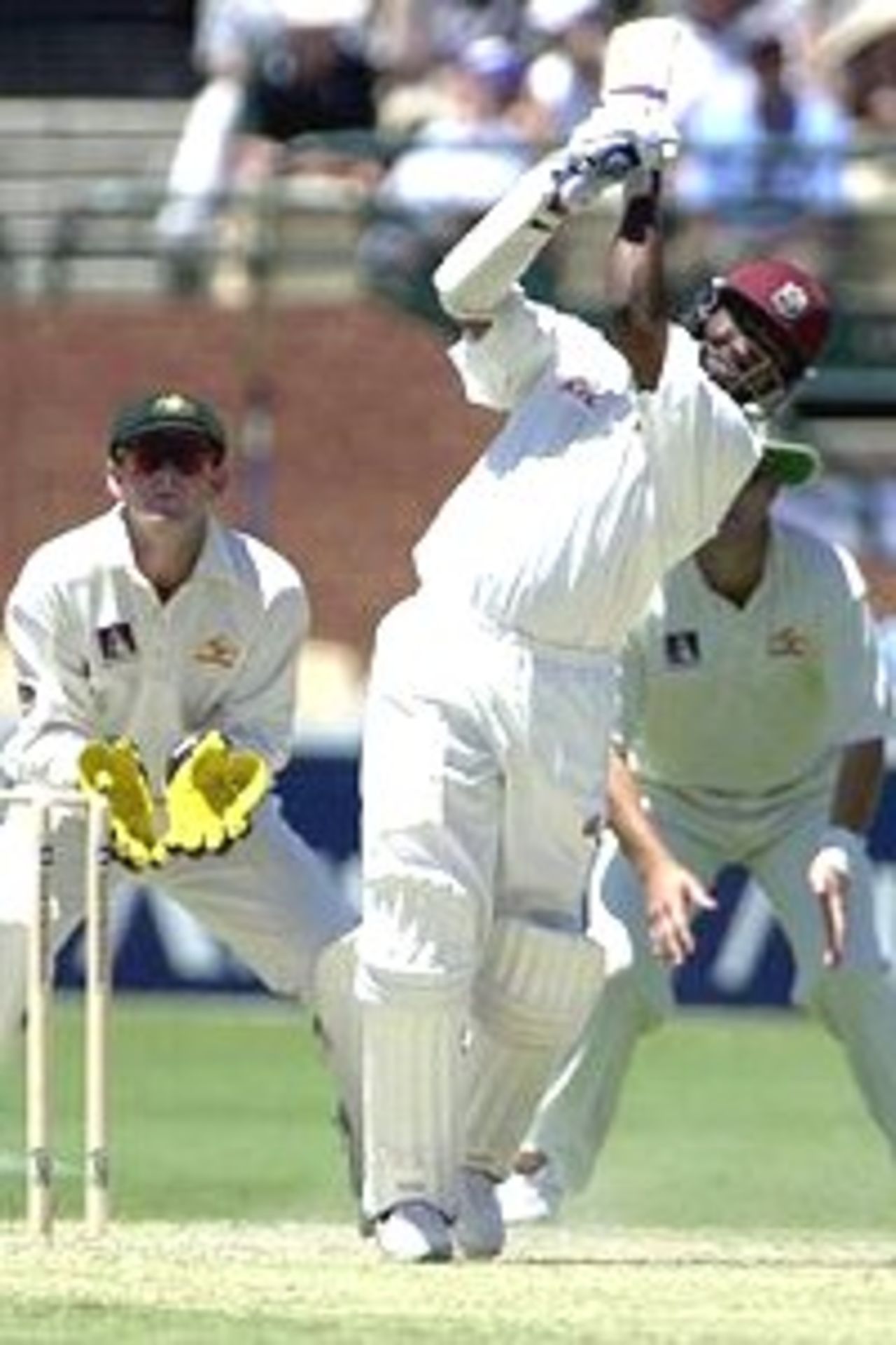 16 Dec 2000: Brian Lara of West Indies in action during his innings of 182 against Australia during the second days play of the Third Test match at the Adelaide Oval in Adelaide, Australia.