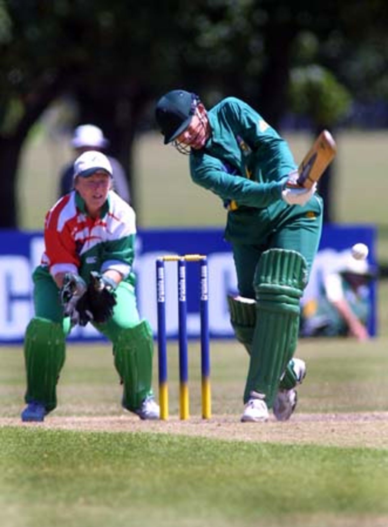 Ireland v South Africa at the 2000 Women's World Cup , played at the Hagley Oval ,16th December